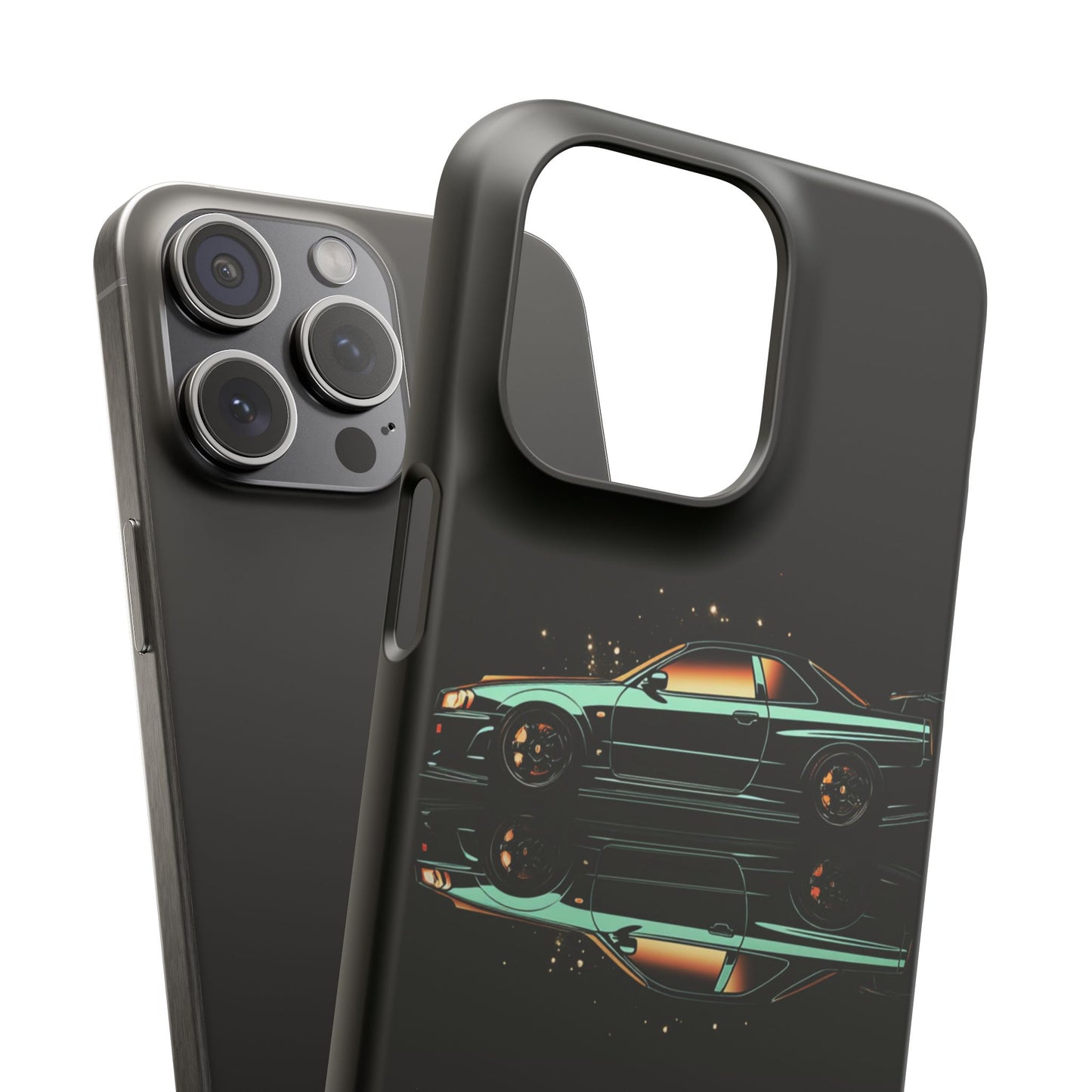 Green Skyleine R34 GTR Art Snap Case and Protective Phone Cover For iPhone and Samsung