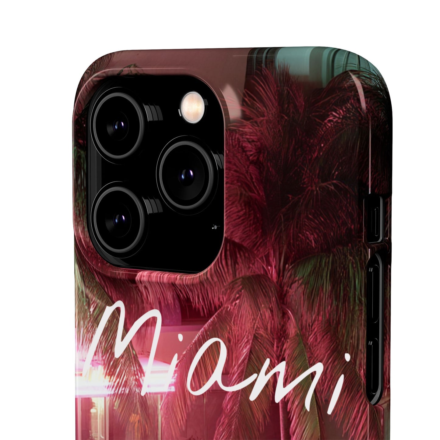 Miami Vibes Snap Case, Tropical Phone Cover, Summer Accessory, Gift for Travel Lovers, Neon Aesthetic, Beach-themed Tech
