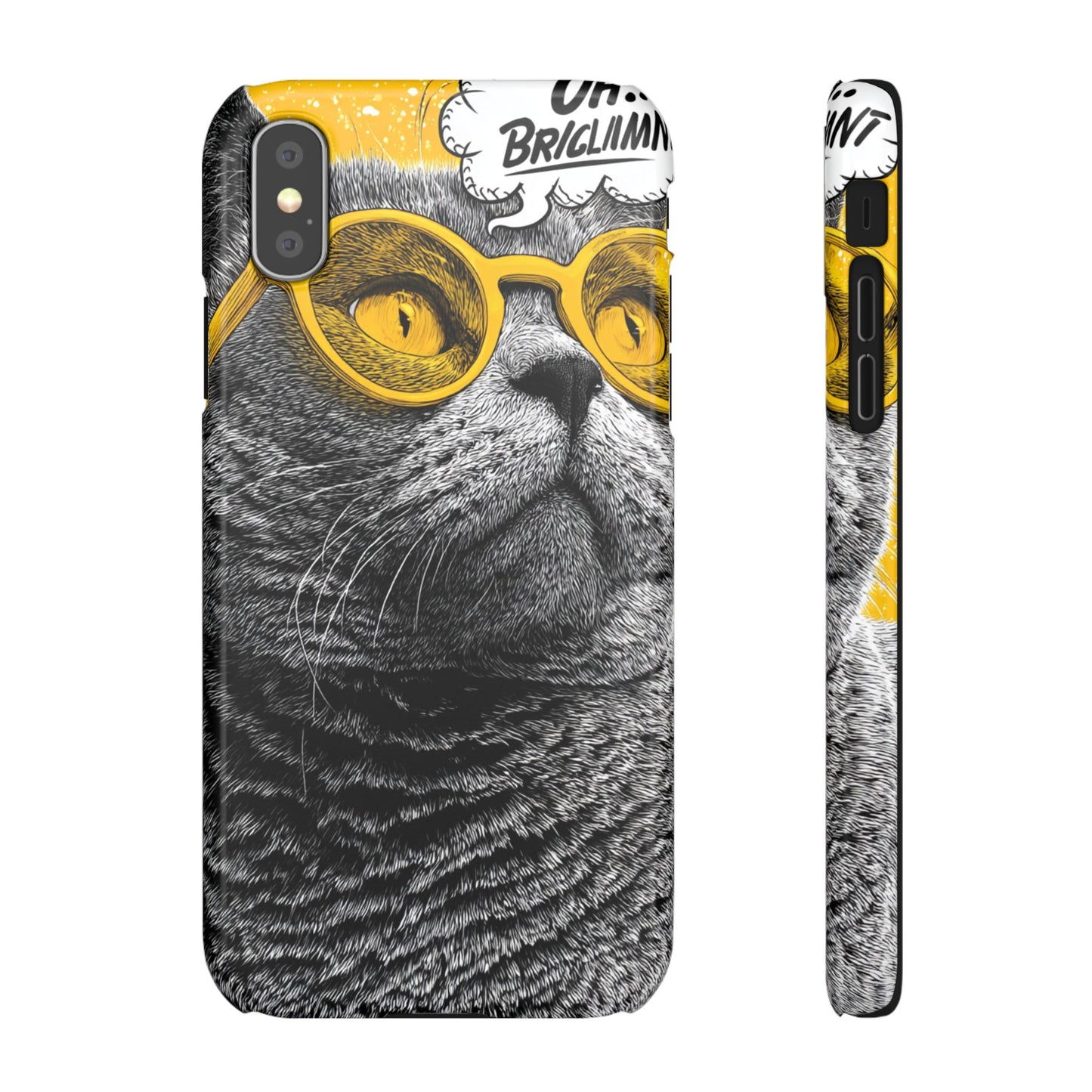 Playful Cat Snap Case - Quirky Phone Cover for Cat Lovers, Gift for Pet Enthusiasts, Funny Accessory for Any Occasion