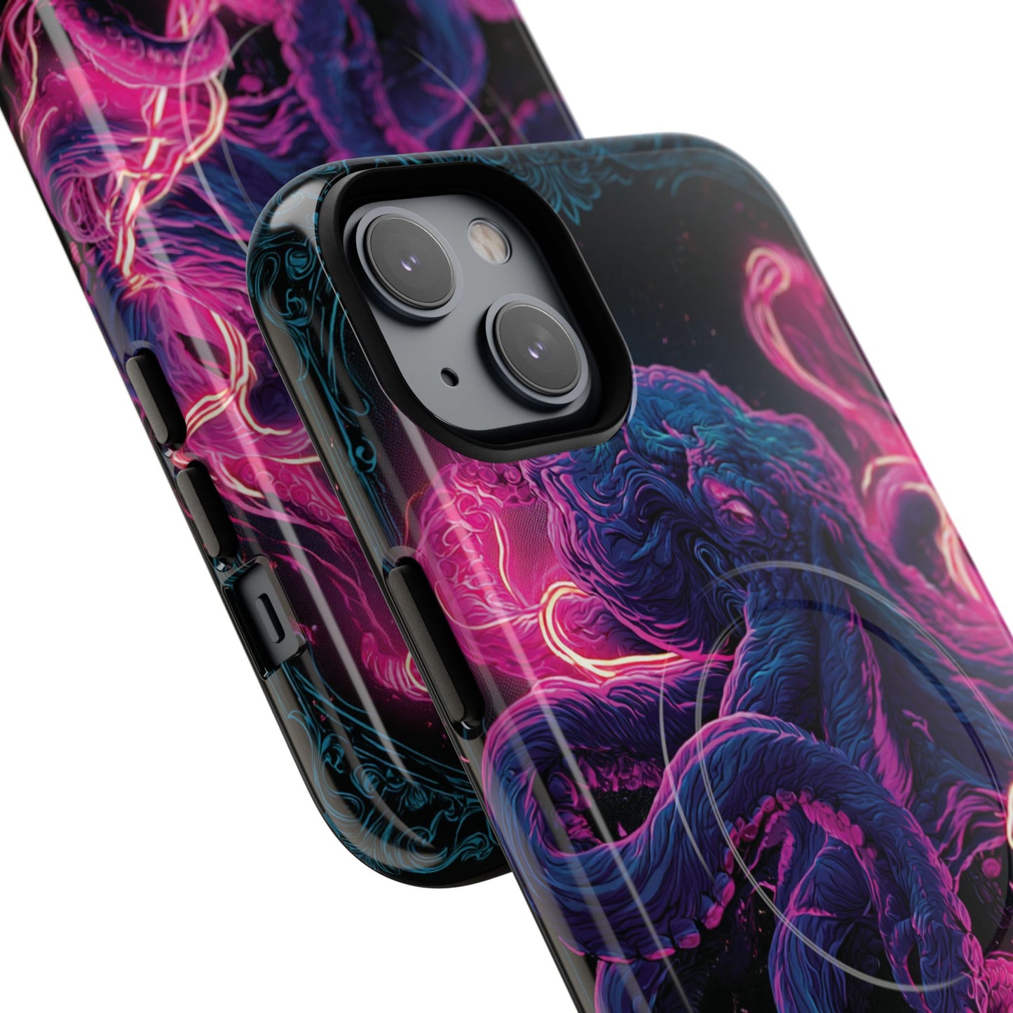 Neon Octopus Phone Case — Tough Magnetic Protective Cover