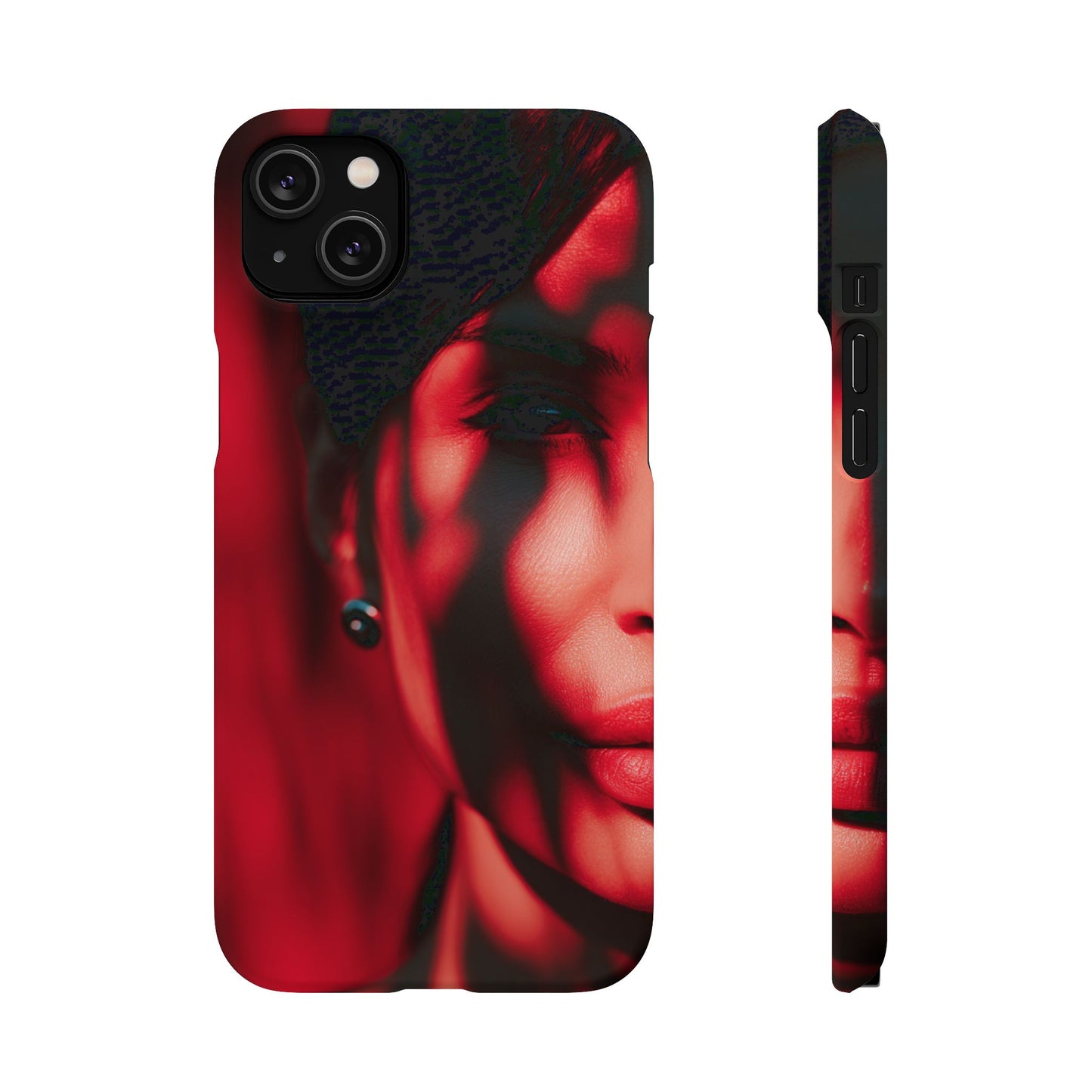 Stylish Snap Cases for Phone, Artistic Phone Cover, Unique Gifts, Red Aesthetic Case, Trendy Accessory, Vibrant Protection