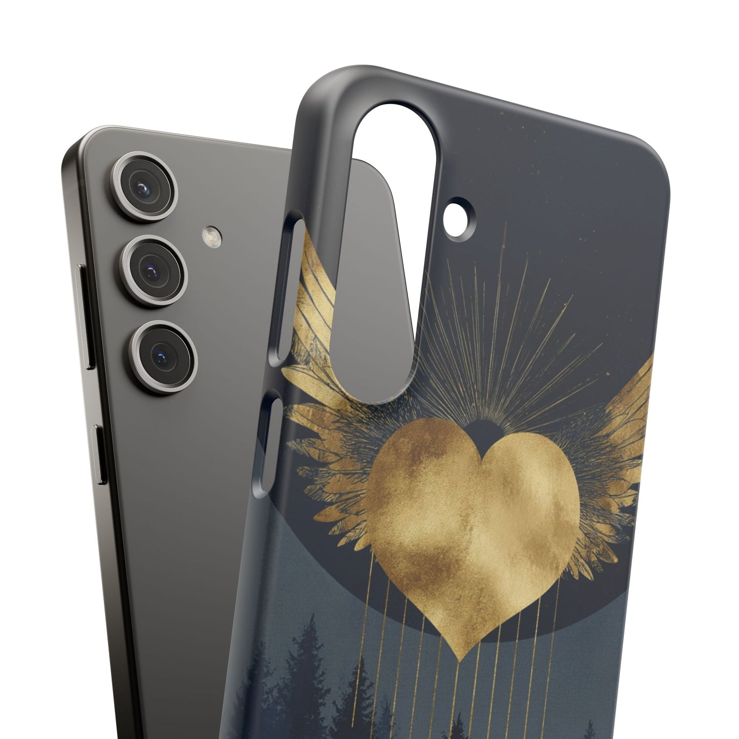 Heart Wing Snap Case, Elegant Phone Cover, Unique Gift, Artistic Accessory, Protective Case for Love and Romance