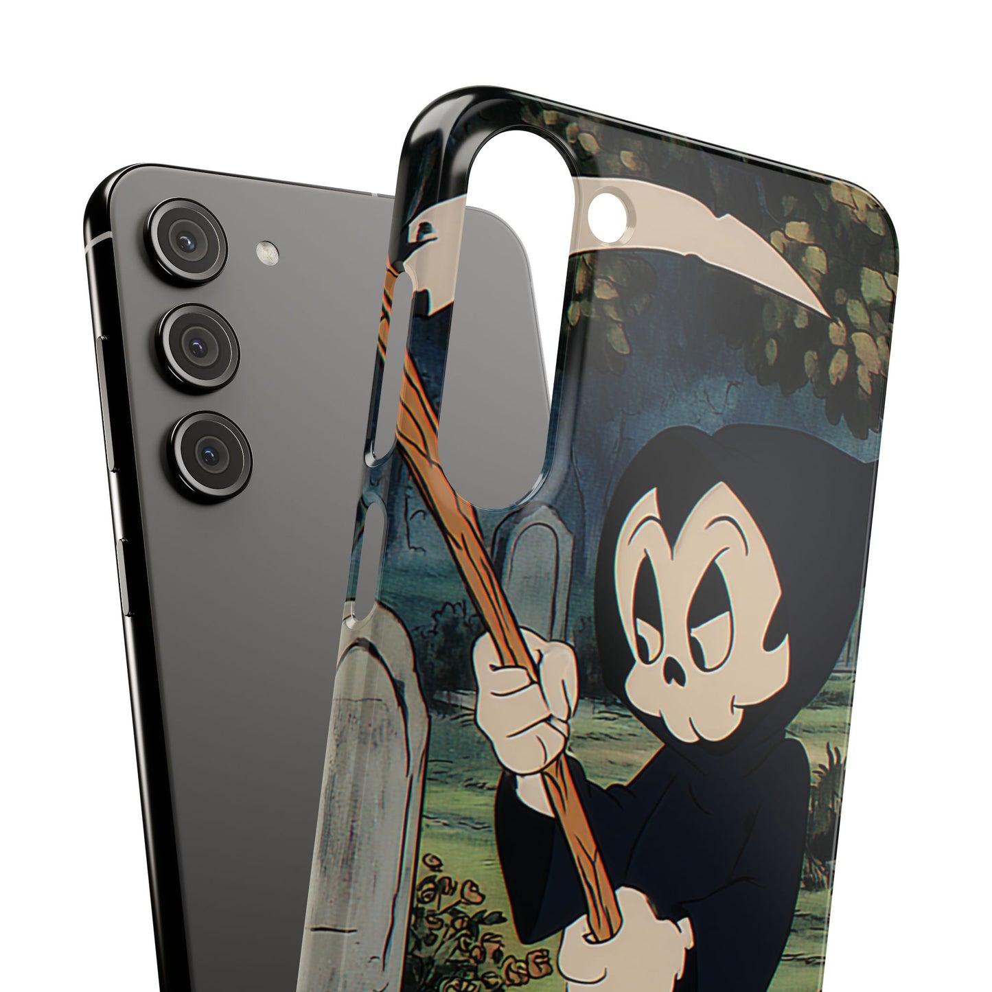 Grim Reaper Snap Case, Halloween Phone Case, Cute Death Phone Cover, Spooky Accessories, Unique Phone Protector