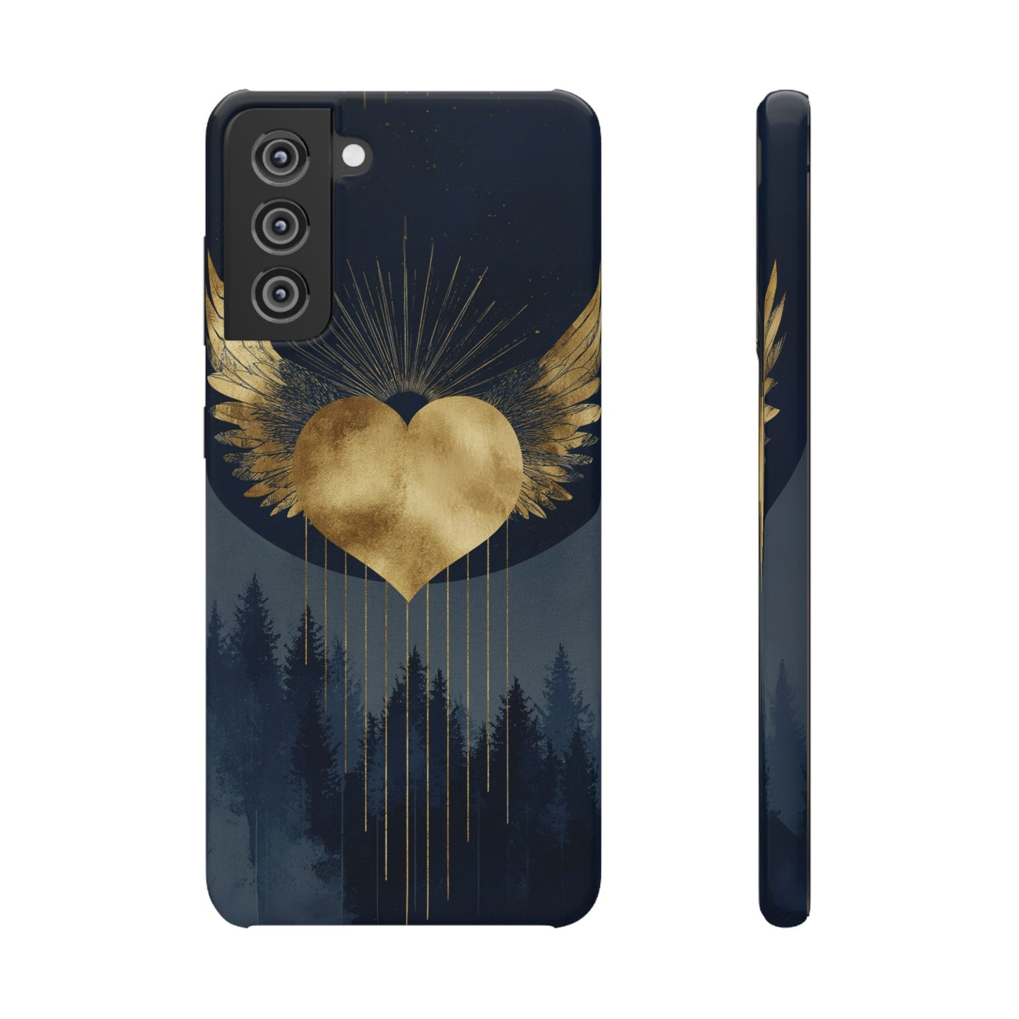 Heart Wing Snap Case, Elegant Phone Cover, Unique Gift, Artistic Accessory, Protective Case for Love and Romance