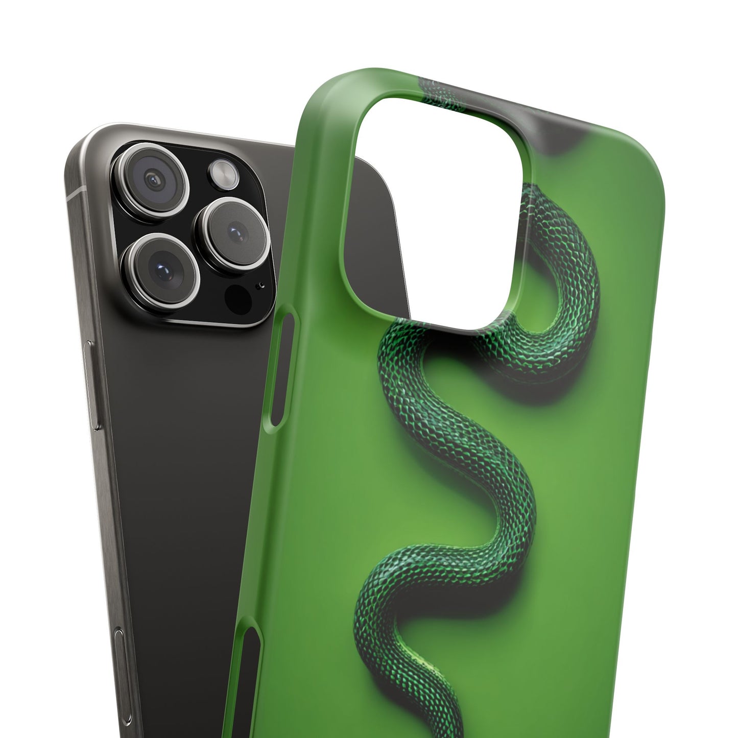 Green Snake Snap Case for iPhone, Stylish Phone Cover, Unique Gift, Trendy Accessory, Birthday, Nature Lover's Phone Case