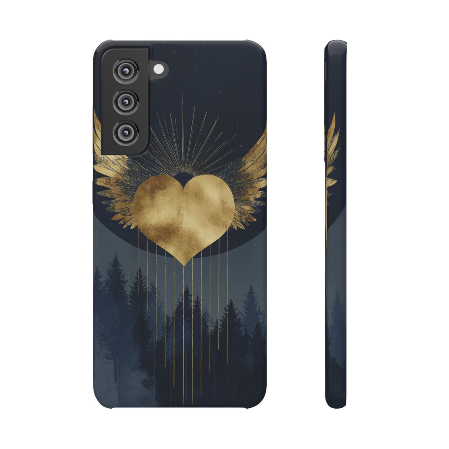 Heart Wing Snap Case, Elegant Phone Cover, Unique Gift, Artistic Accessory, Protective Case for Love and Romance