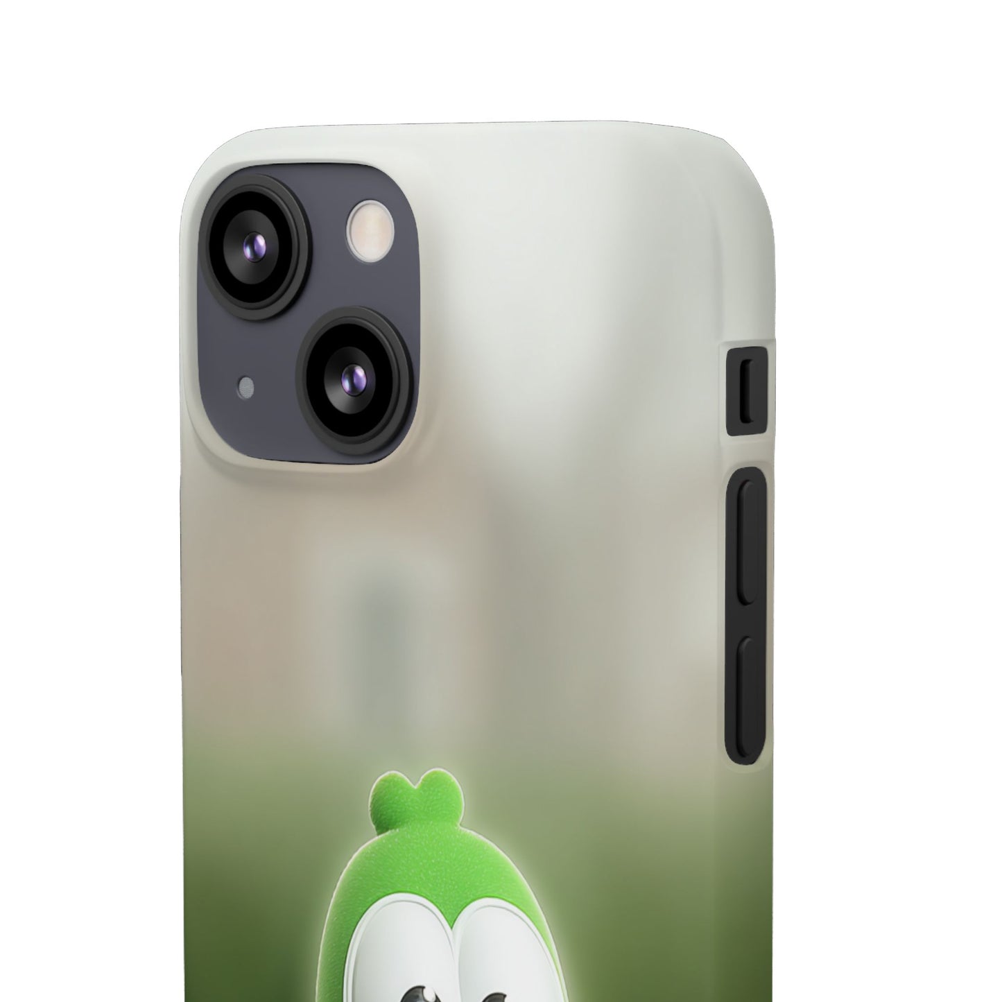 Cute Green Creature Phone Case, Snap Cases, Green Monster Phone Cover, Fun Phone Accessory, Playful Gift for Kids