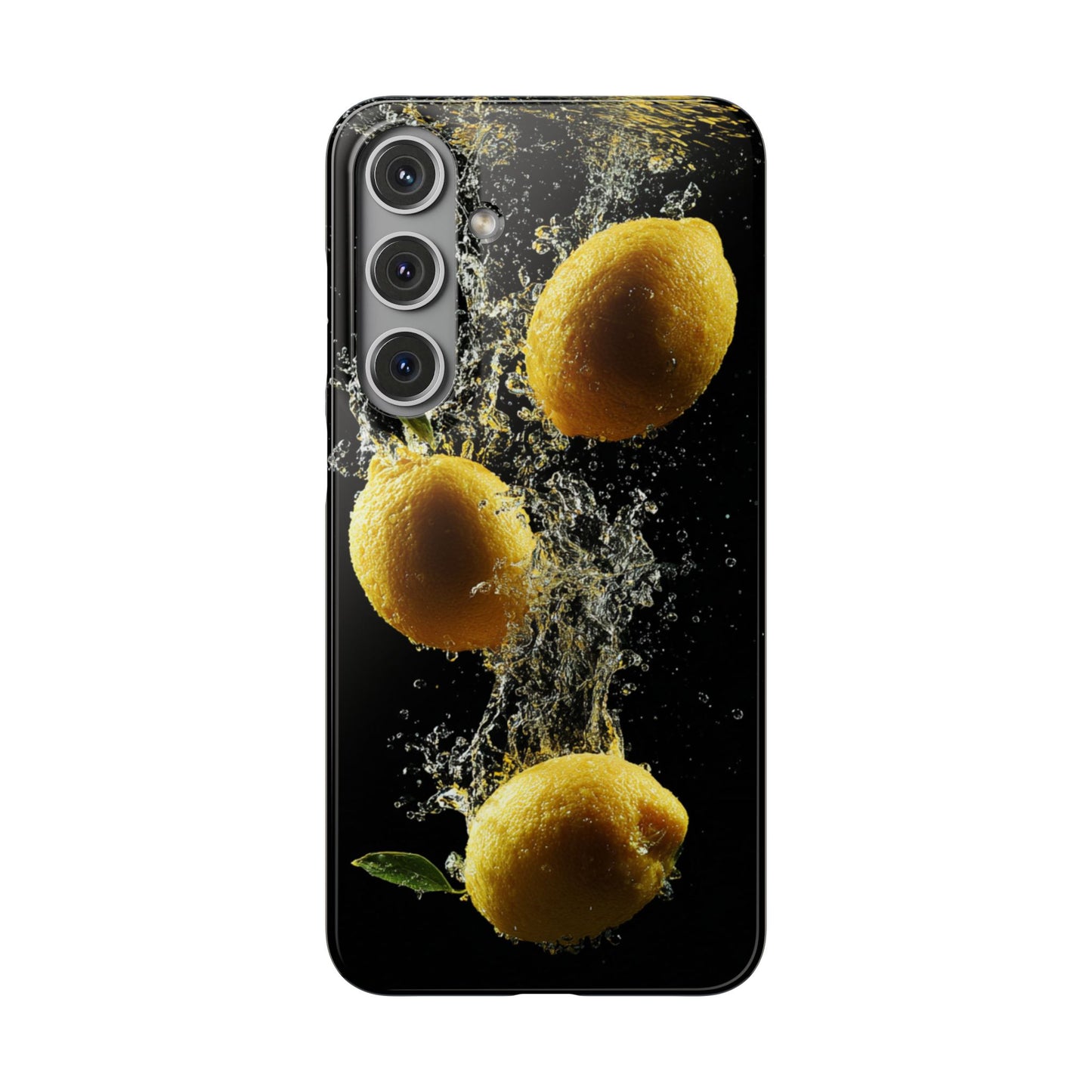 Lemon Splash Phone Case - Vibrant Snap Case, Fruit Lover Gift, Summer Vibes, Kitchen Decor, Unique Phone Accessories