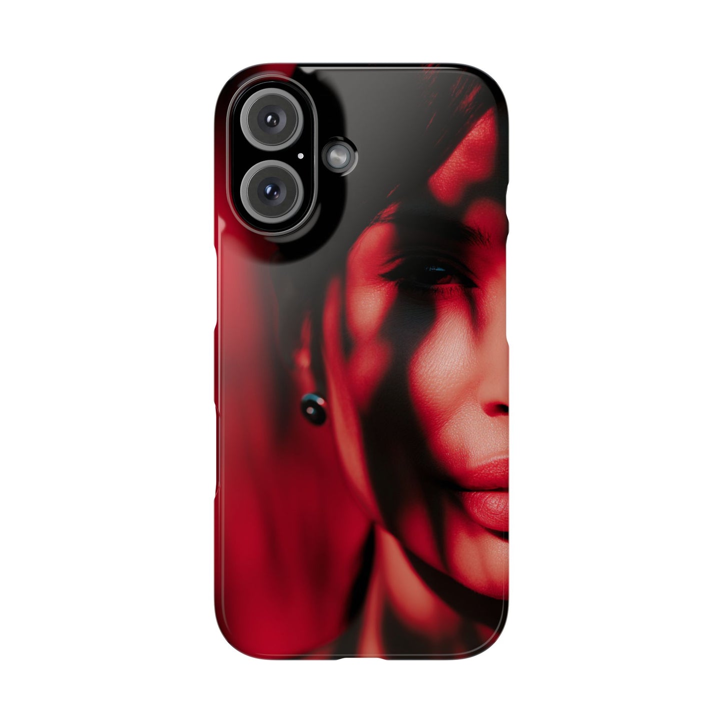 Stylish Snap Cases for Phone, Artistic Phone Cover, Unique Gifts, Red Aesthetic Case, Trendy Accessory, Vibrant Protection