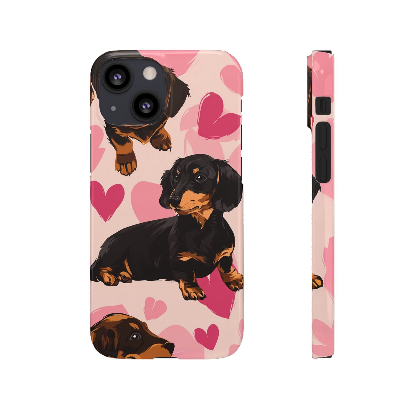 Pink Dachshund Love Phone Case for Iphone and Samsung Customistion and Free Shipping Avvialable