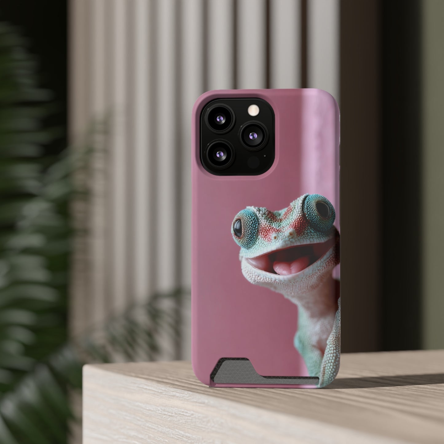 Whimsical Phone Case with Card Holder - Cute Gecko Design, Fun Gift for Kids, Stylish Accessory for Everyday Use, Perfect for [...]