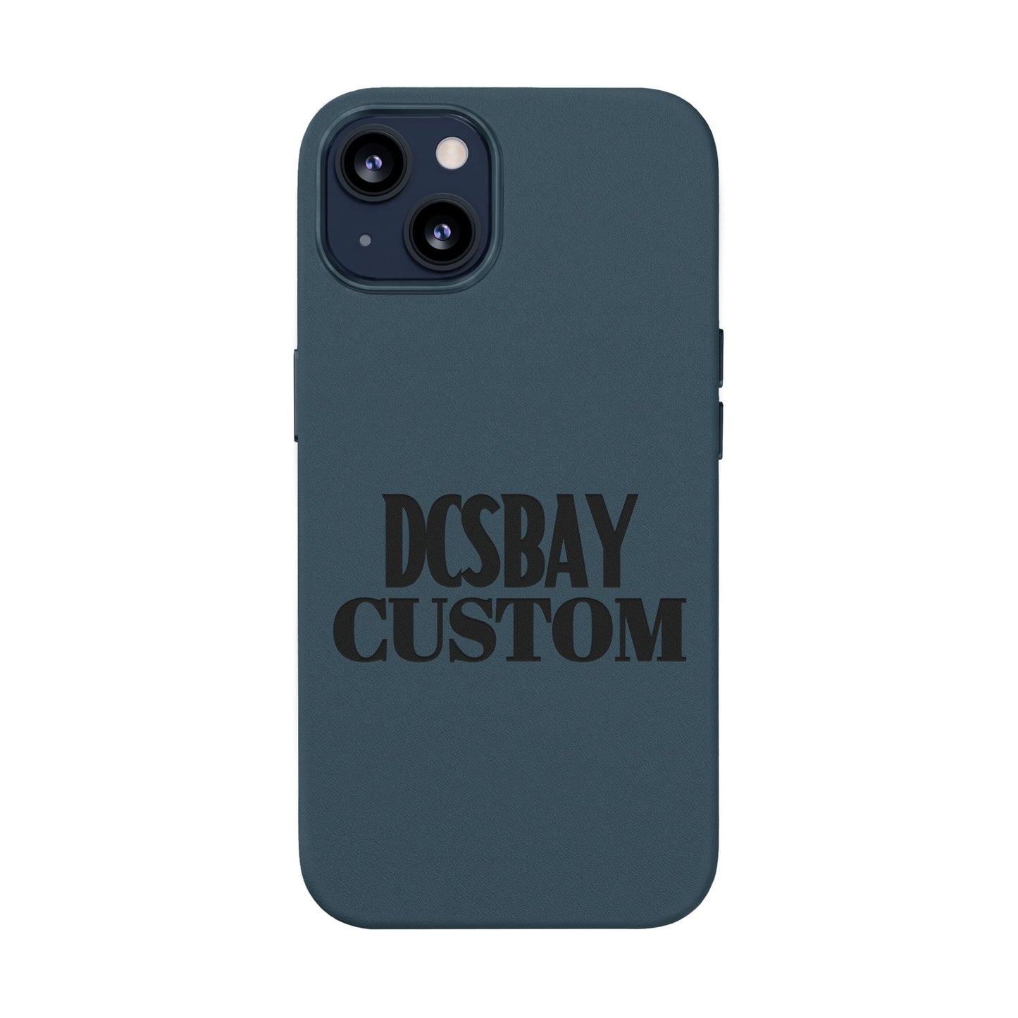 Engraved PU Leather Phone Case — Minimal Bear Silhouette