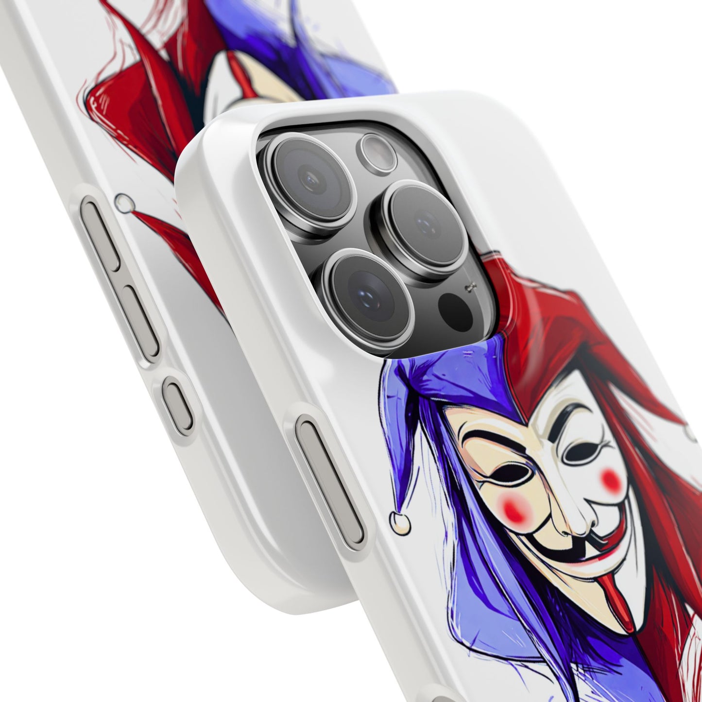 Joker & Anonimous Reunited Guy Fawkes Art Snap Case and Protective Phone Cover For iPhone and Samsung