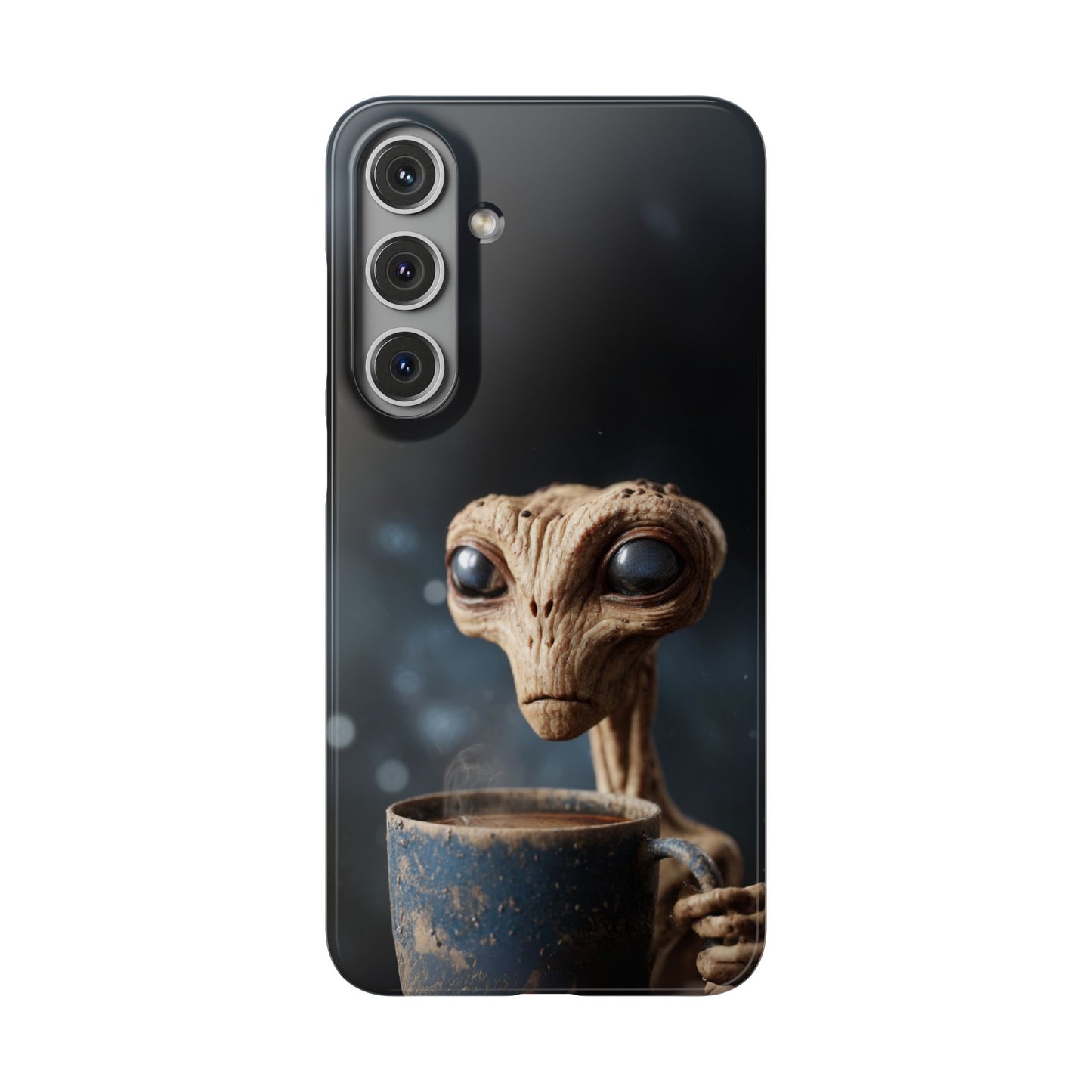 Alien Coffee Snap Case, Unique Phone Cover, Pop Culture Accessory, Gift for Sci-Fi Lovers, Customizable Phone Case