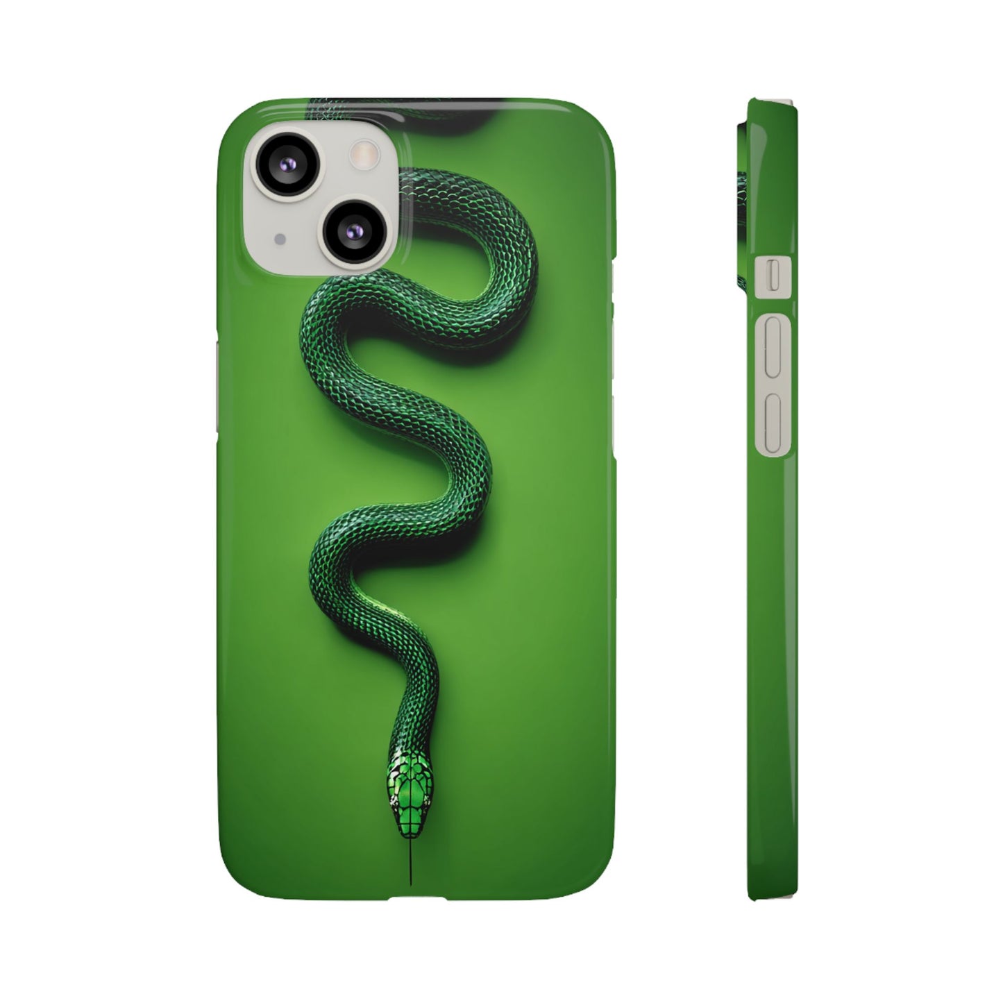 Green Snake Snap Case for iPhone, Stylish Phone Cover, Unique Gift, Trendy Accessory, Birthday, Nature Lover's Phone Case