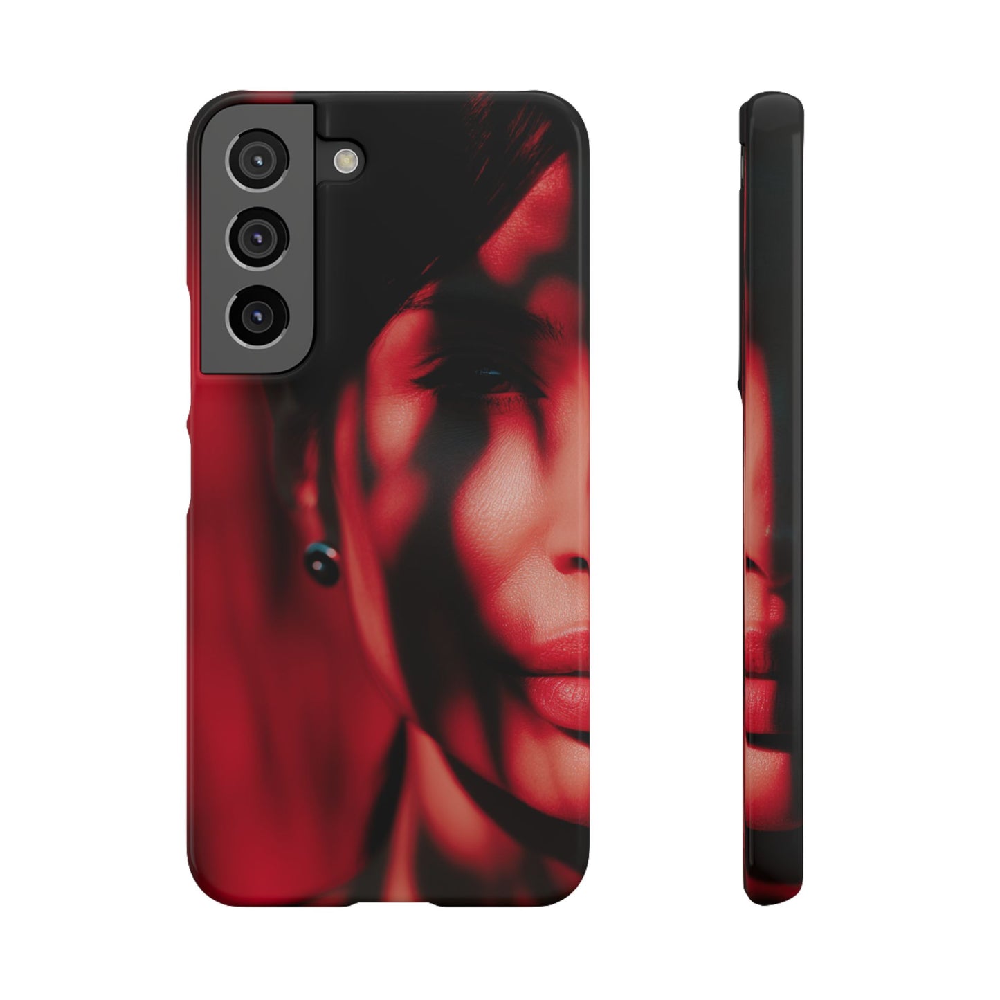 Stylish Snap Cases for Phone, Artistic Phone Cover, Unique Gifts, Red Aesthetic Case, Trendy Accessory, Vibrant Protection