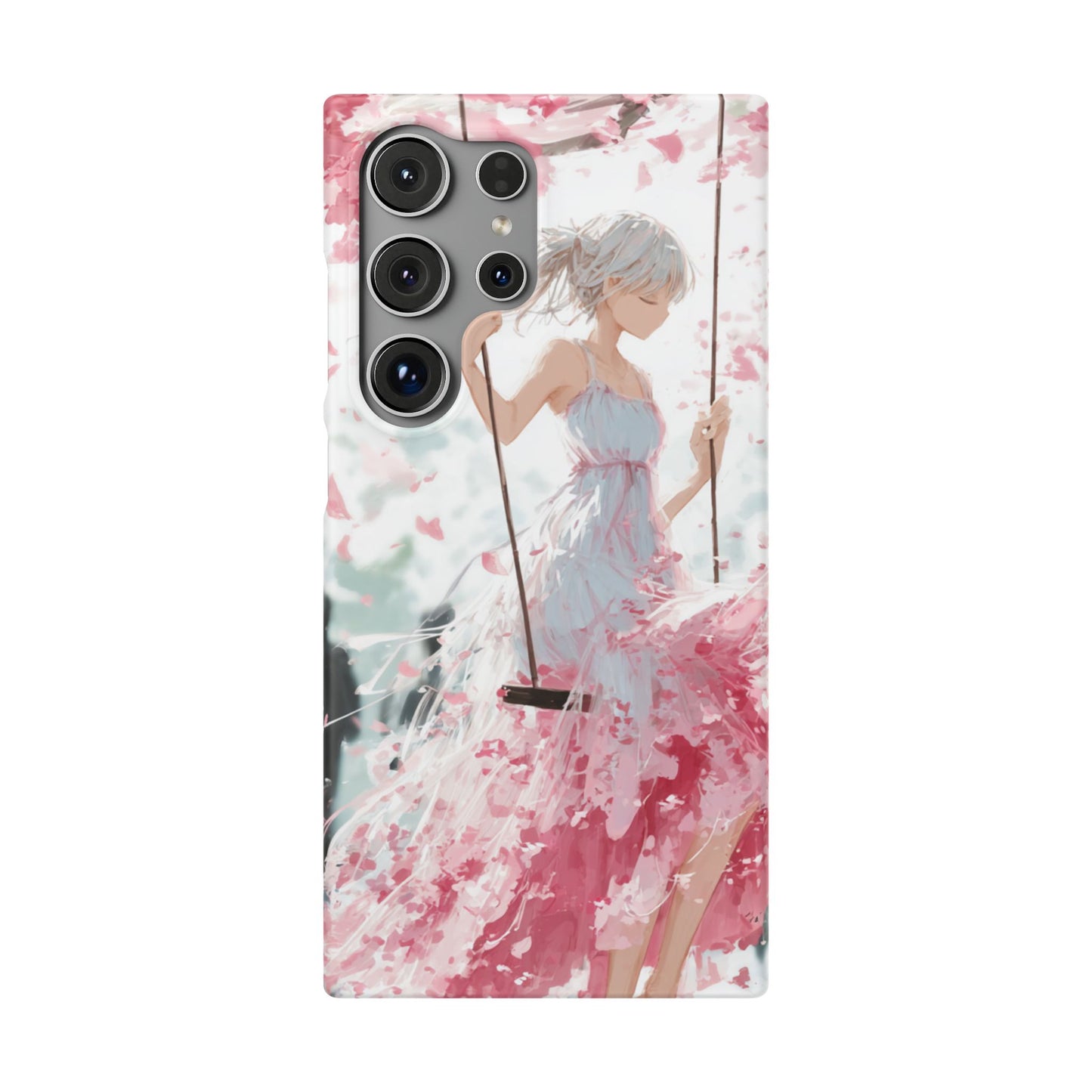 Elegant Floral Snap Cases for iPhone, Personalized Phone Covers, Cute Spring Gifts, Anime Aesthetic Accessories, Flower-themed Cell [...]
