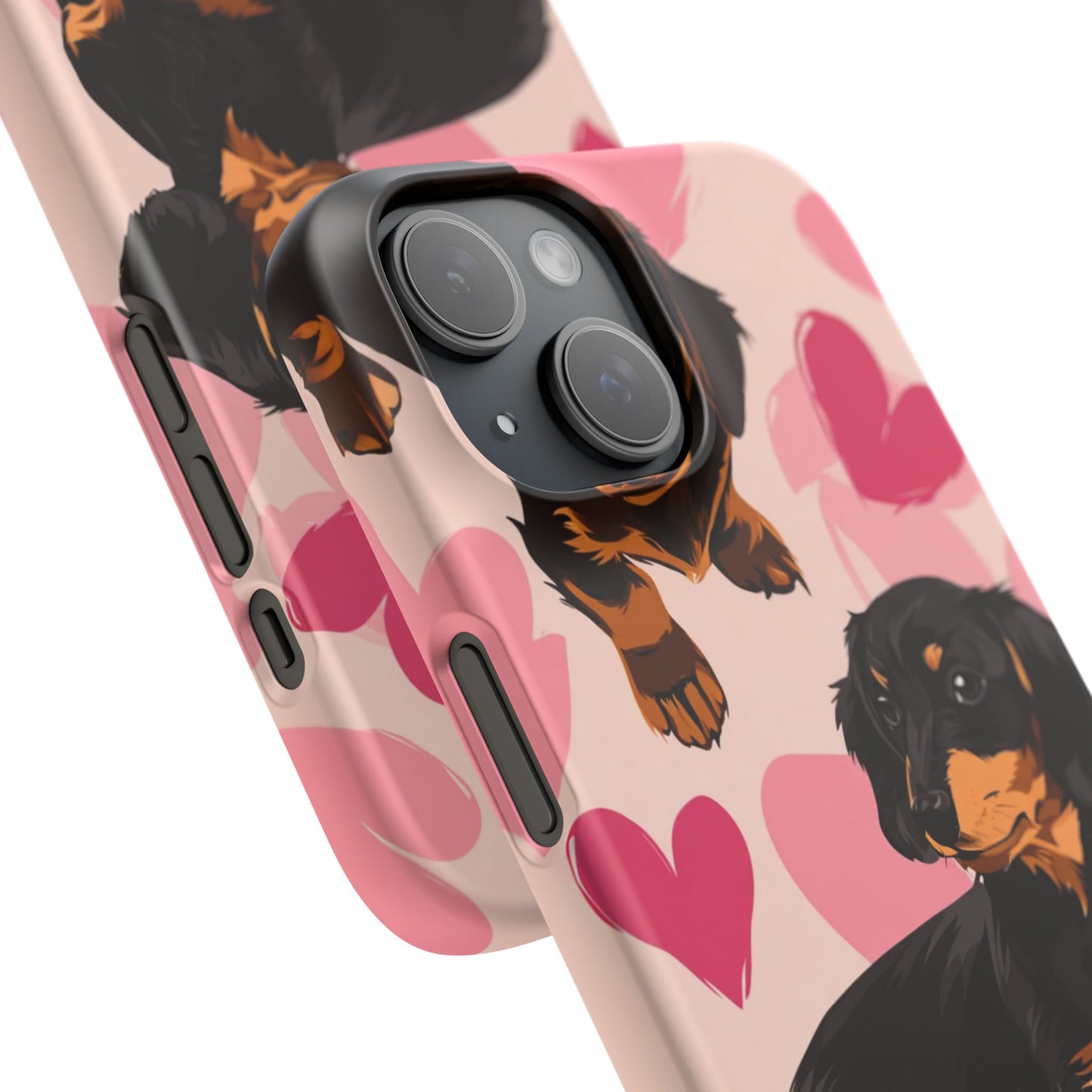 Pink Dachshund Love Phone Case for Iphone and Samsung Customistion and Free Shipping Avvialable
