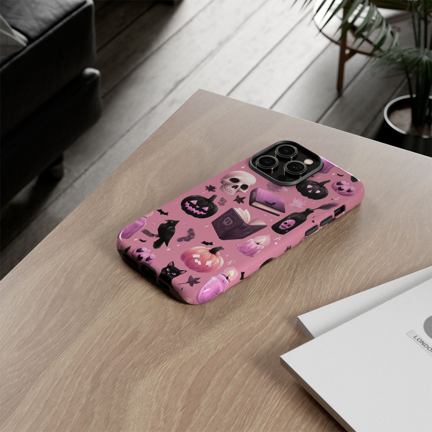 Spooky Phone Case - Halloween Design, Cute Costume Accessory, Fall Decor, Gift for Cat Lovers, Witchy Vibes, Trick or Treat