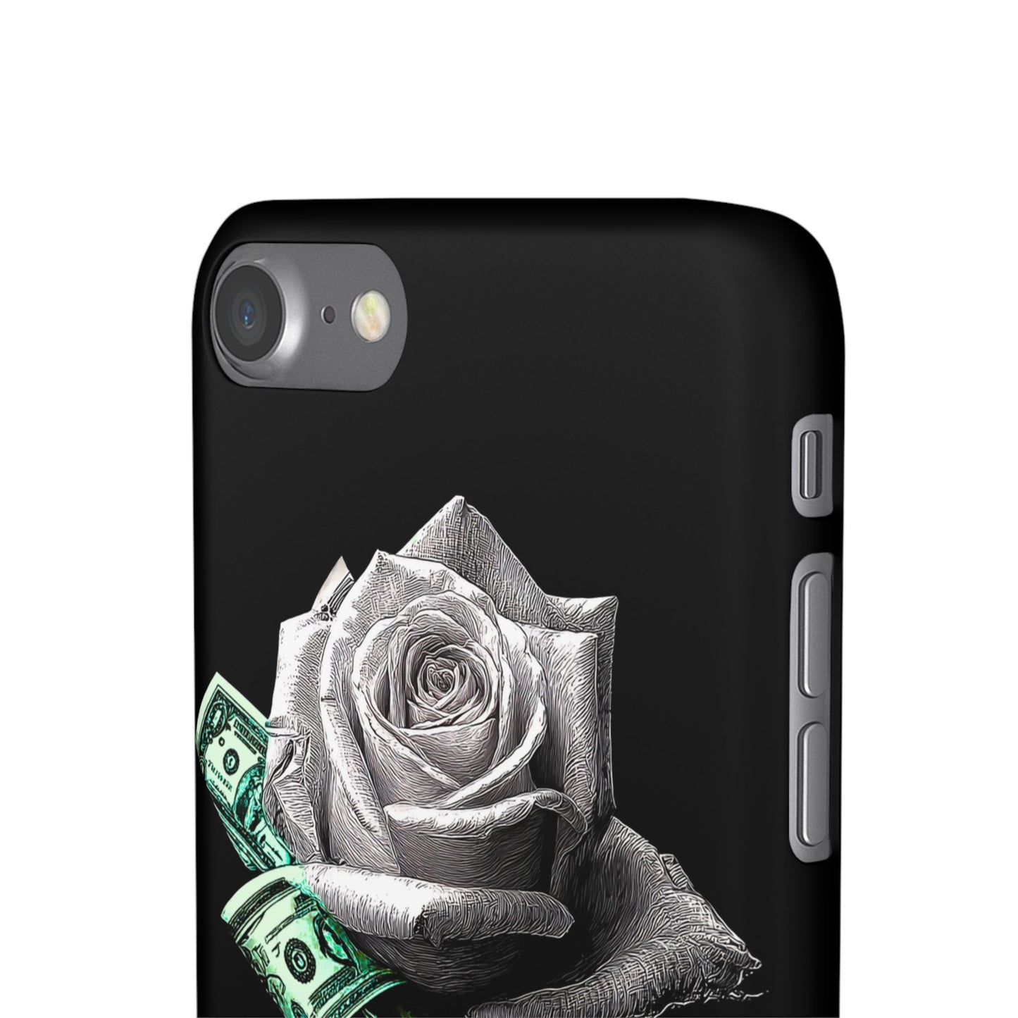 Stylish Rose & Money Snap Case - Floral Phone Protection, Trendy Gift for Him/Her, Birthday Present, Accessories for Teens