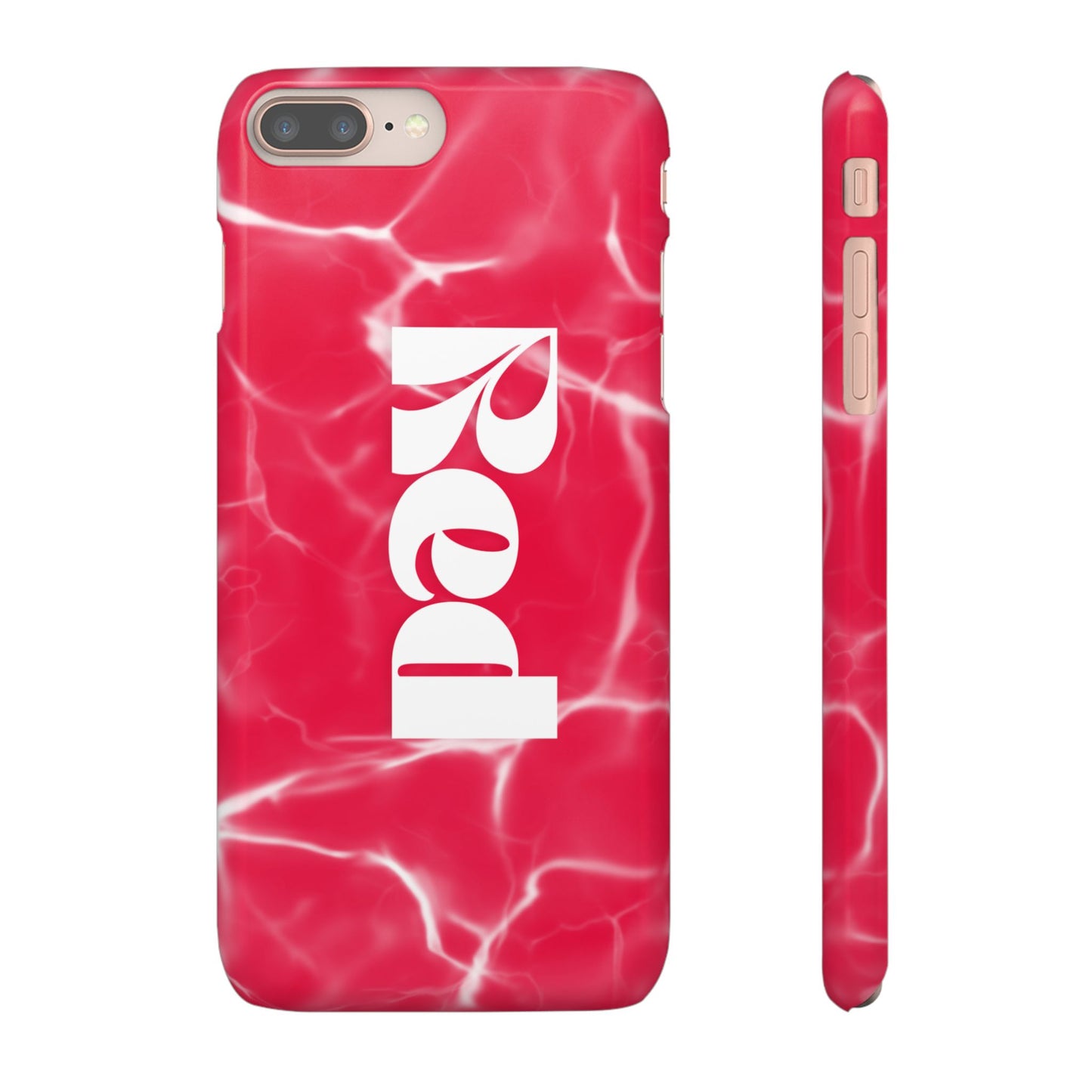 Vibrant Red Snap Case for iPhone, Trendy Phone Cover, Gift for Her, Summer Accessory, Stylish Tech Protection