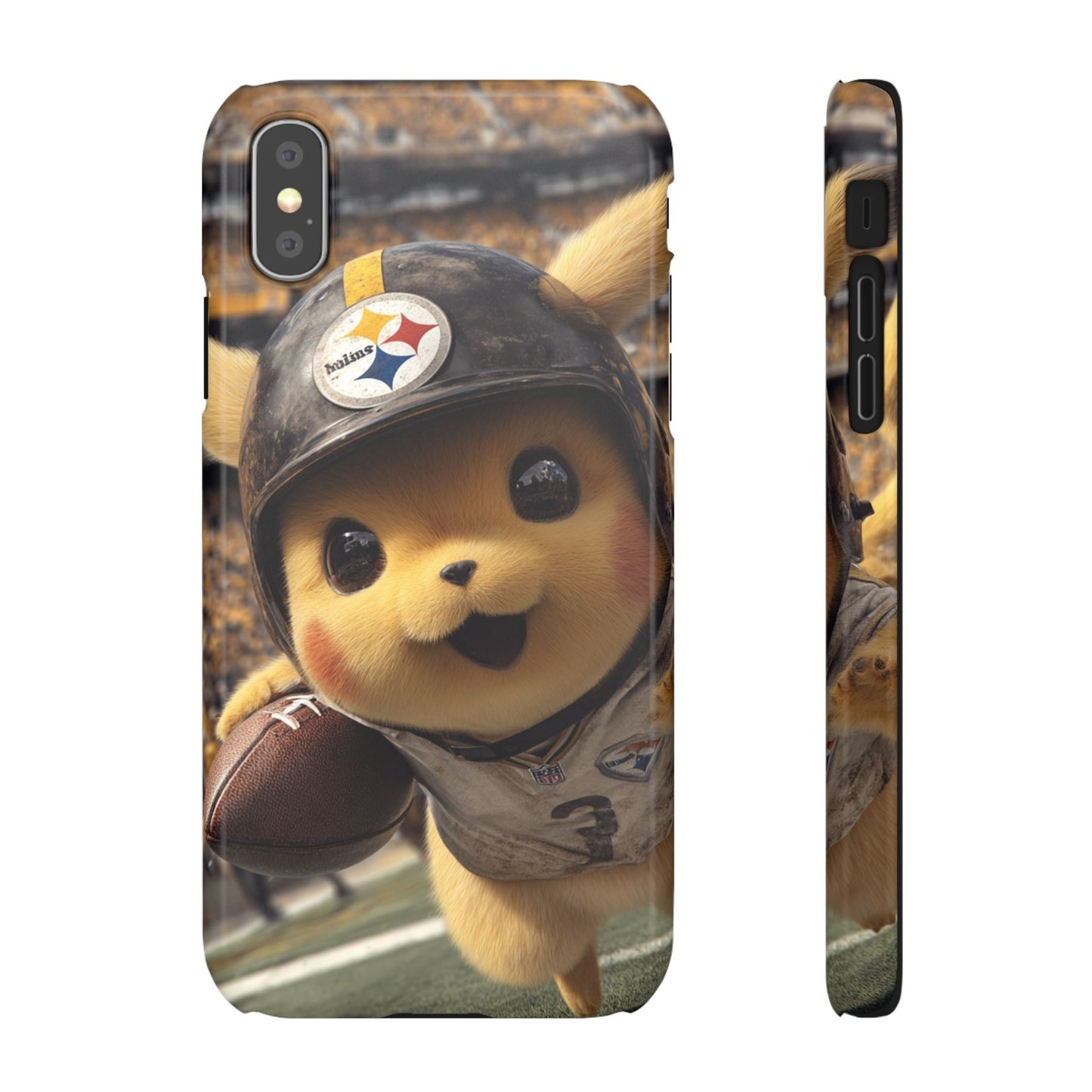 Fun Character Sports Snap Case, Phone Case, Fun Tech Accessory, Cute Gift for Gamers, Football Lovers, Kids.