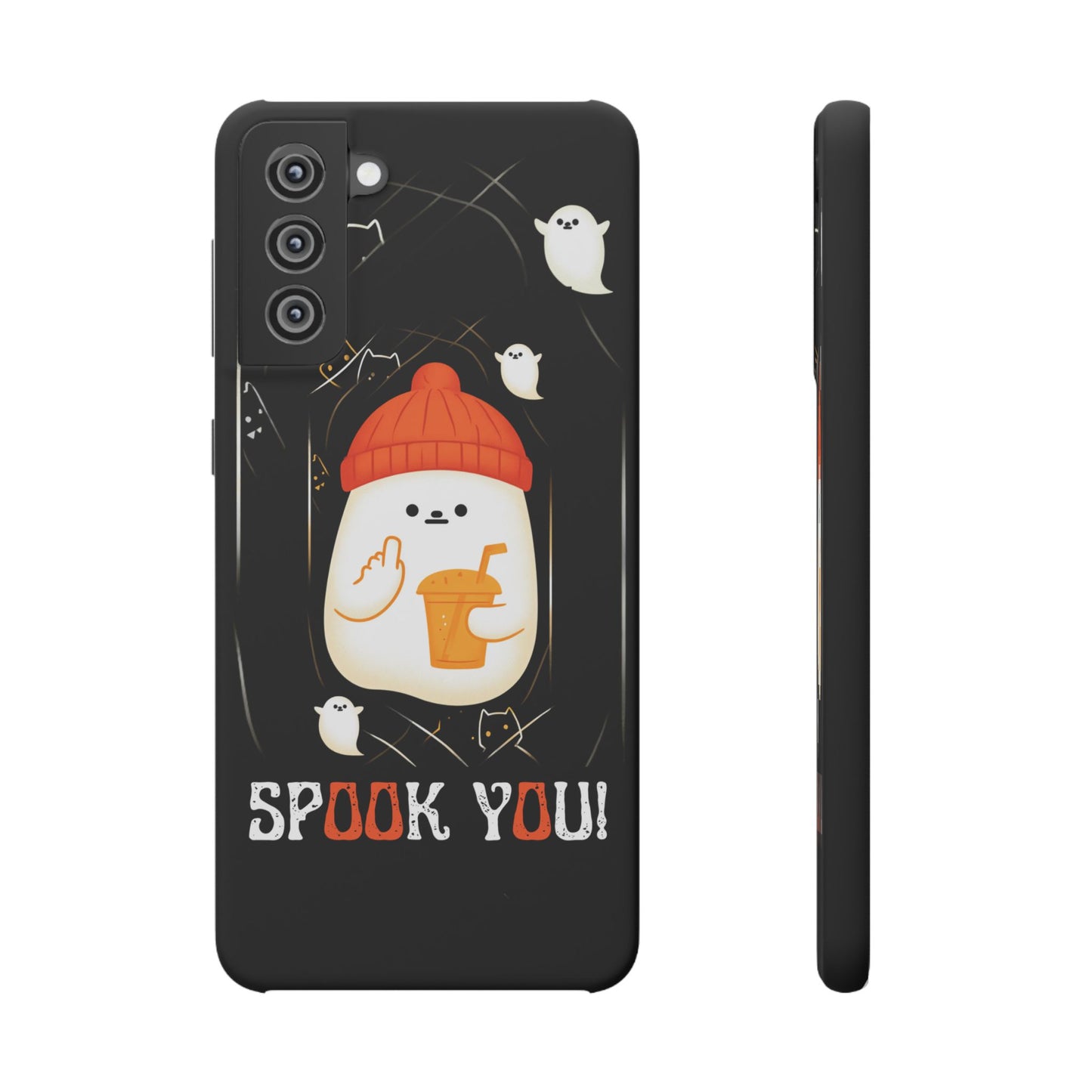 Spook You Halloween Ghost Snap Case Kawaii Protective Phone Cover for iPhone and Samsung