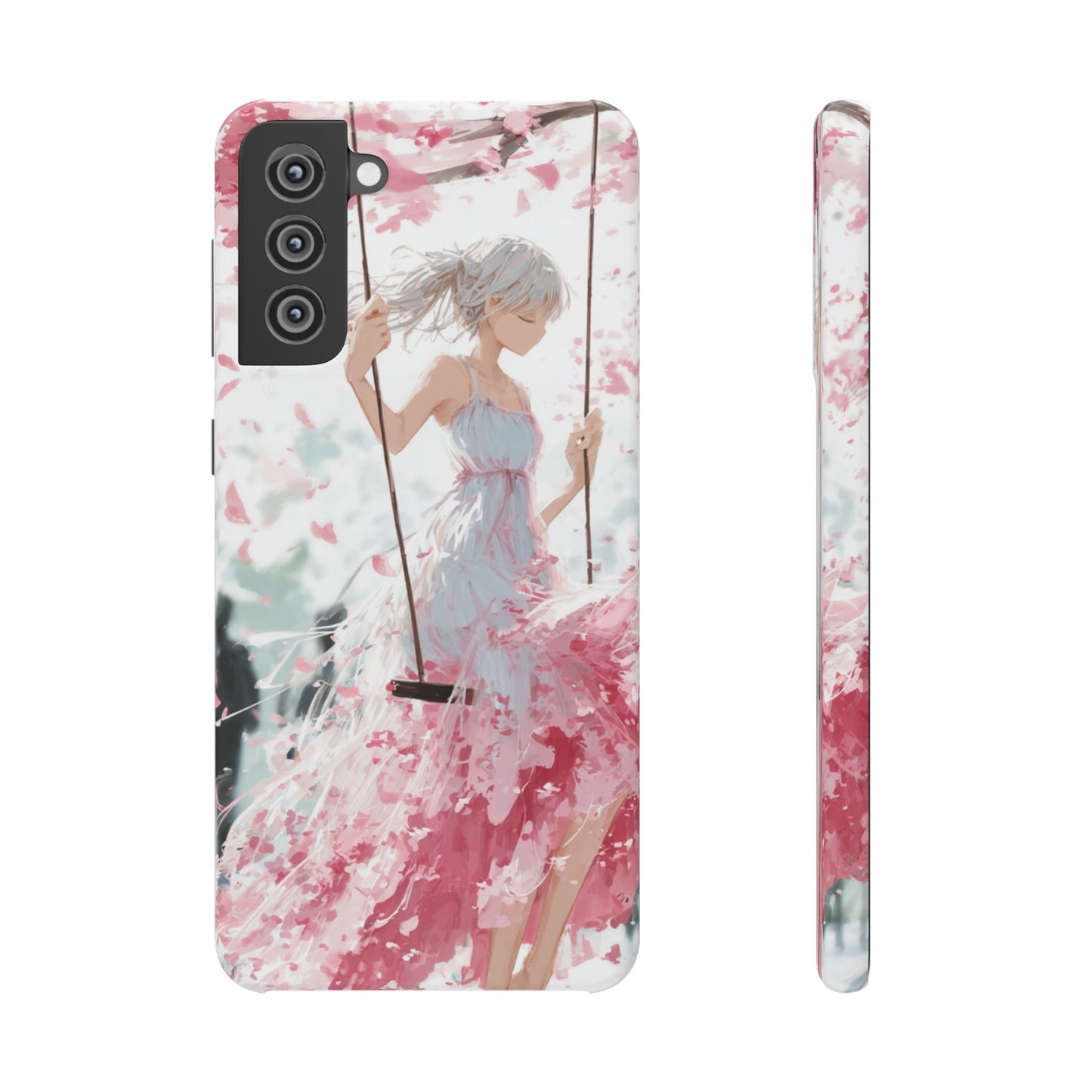 Elegant Floral Snap Cases for iPhone, Personalized Phone Covers, Cute Spring Gifts, Anime Aesthetic Accessories, Flower-themed Cell [...]