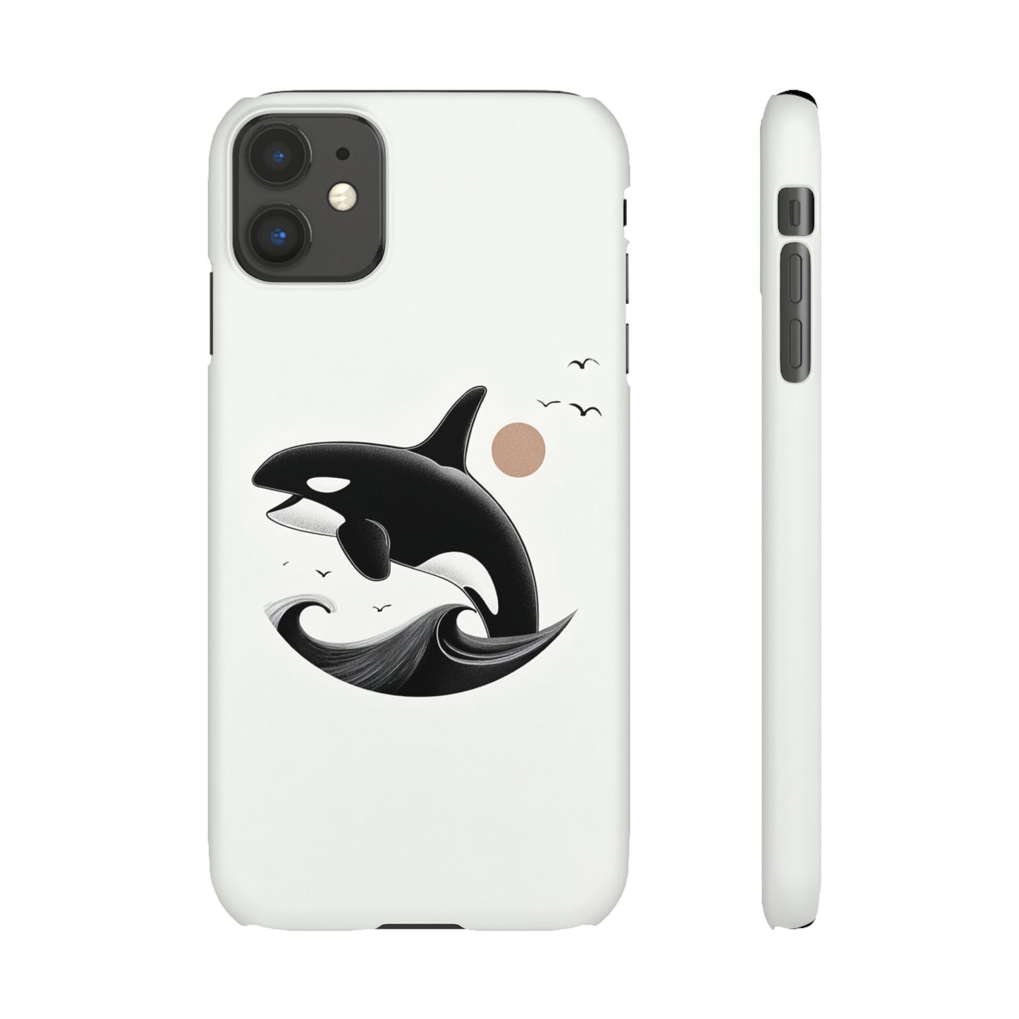 Whale Splash Phone Case | Ocean Lover Gift, Marine Art, Snap Cases, Cute Whale Design, Custom Phone Accessories