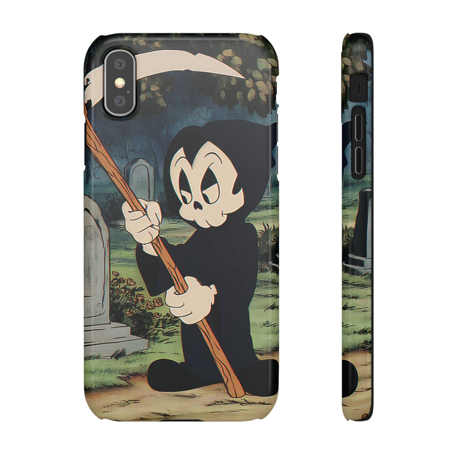 Grim Reaper Snap Case, Halloween Phone Case, Cute Death Phone Cover, Spooky Accessories, Unique Phone Protector