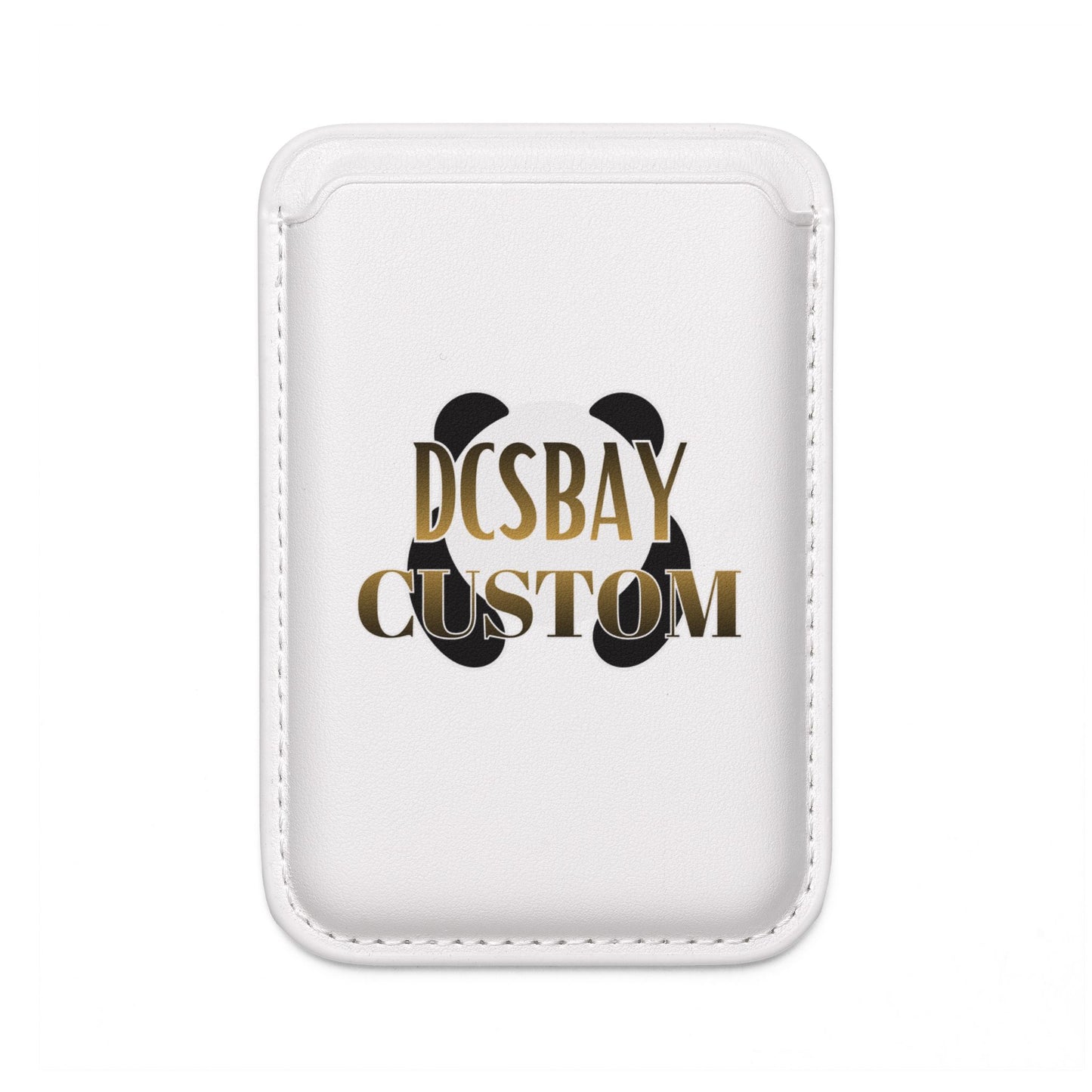 MagSafe Vegan Wallet — Custom Gold “DCSBAY CUSTOM” Panda Design