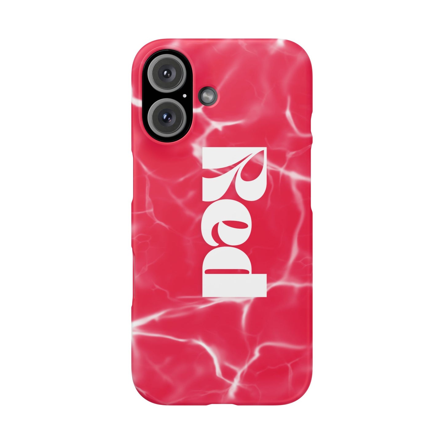 Vibrant Red Snap Case for iPhone, Trendy Phone Cover, Gift for Her, Summer Accessory, Stylish Tech Protection