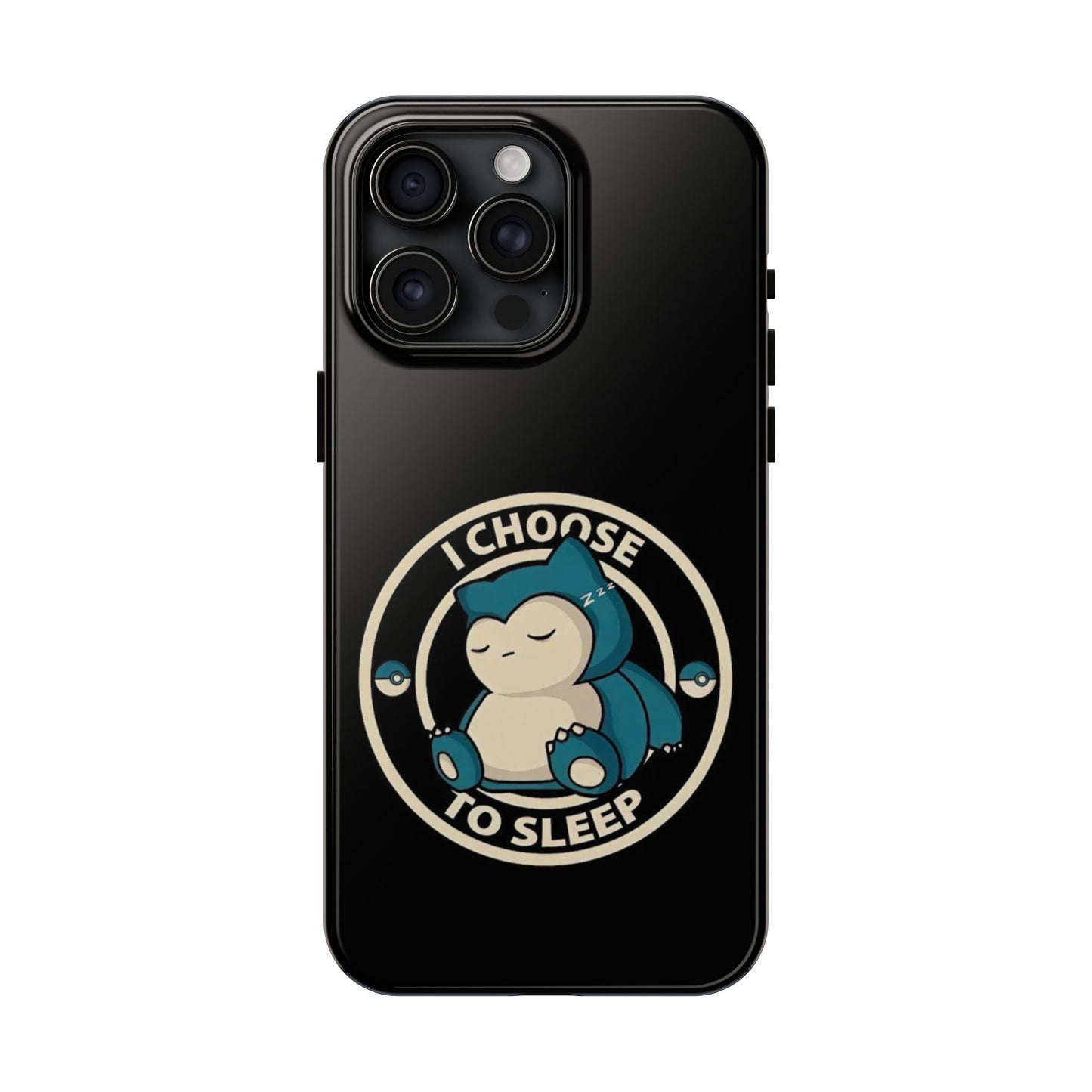 I Chose to Sleep Cat iPhone 17 Tough Phone Case | Vintage Black