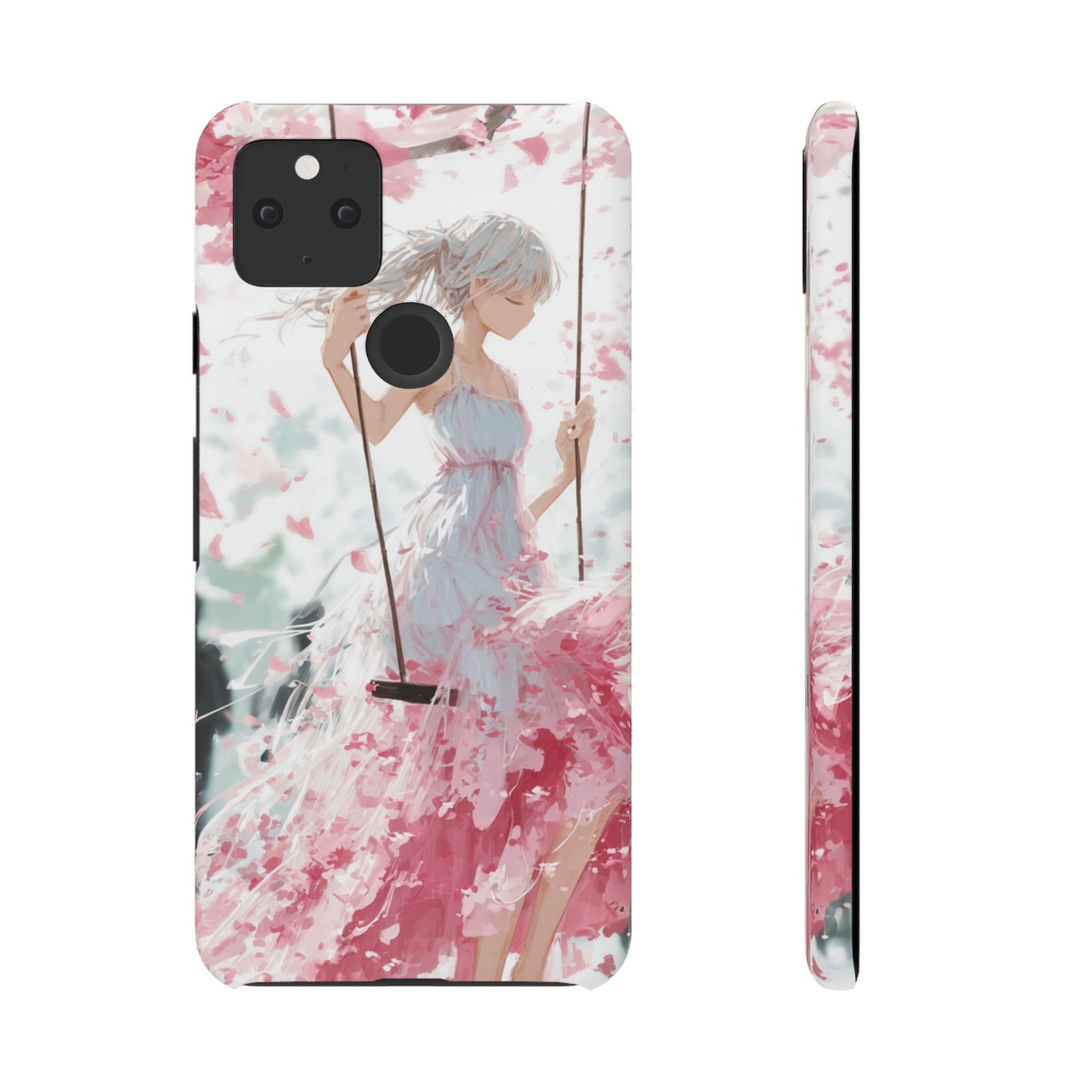 Elegant Floral Snap Cases for iPhone, Personalized Phone Covers, Cute Spring Gifts, Anime Aesthetic Accessories, Flower-themed Cell [...]