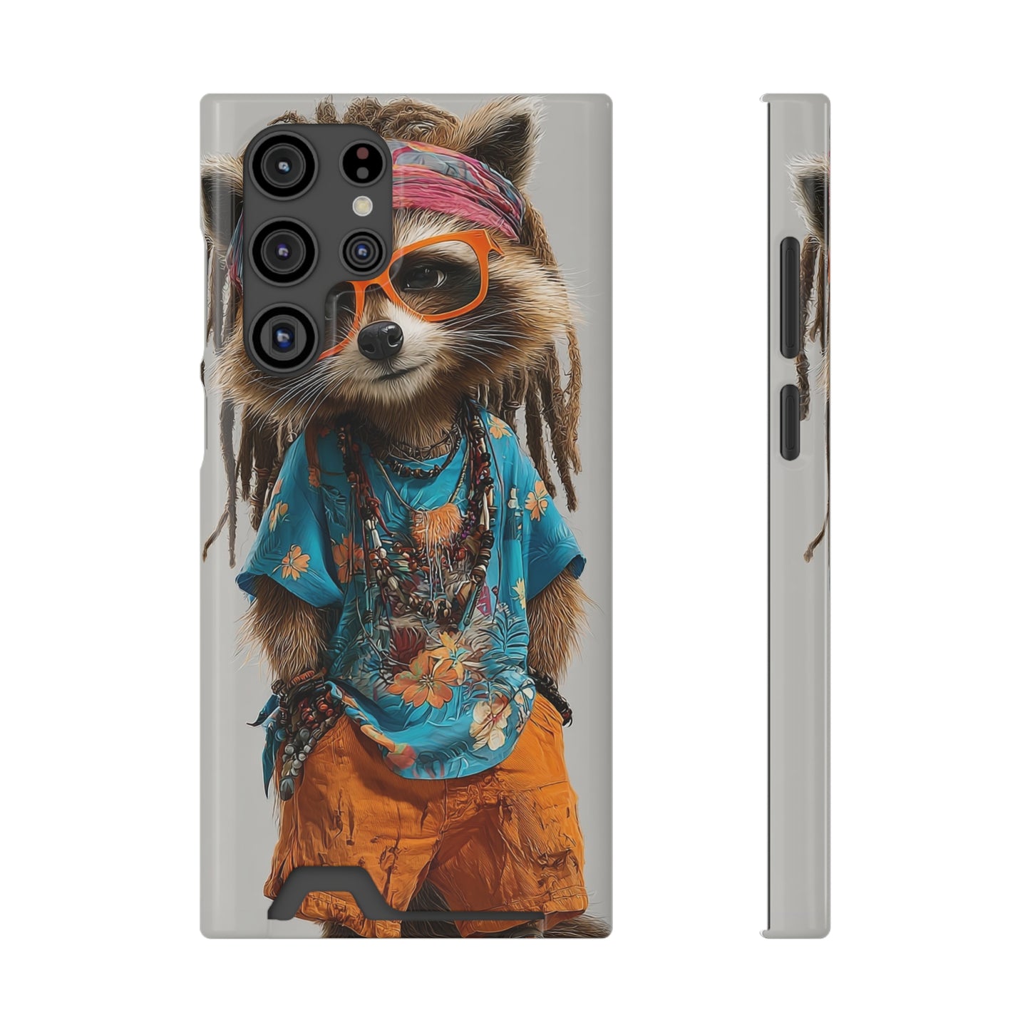 Boho Raccoon Phone Case with Card Holder, Cute Animal Phone Cover, Retro Stylish Phone Protector, Gifts for Animal Lovers, Trendy [...]