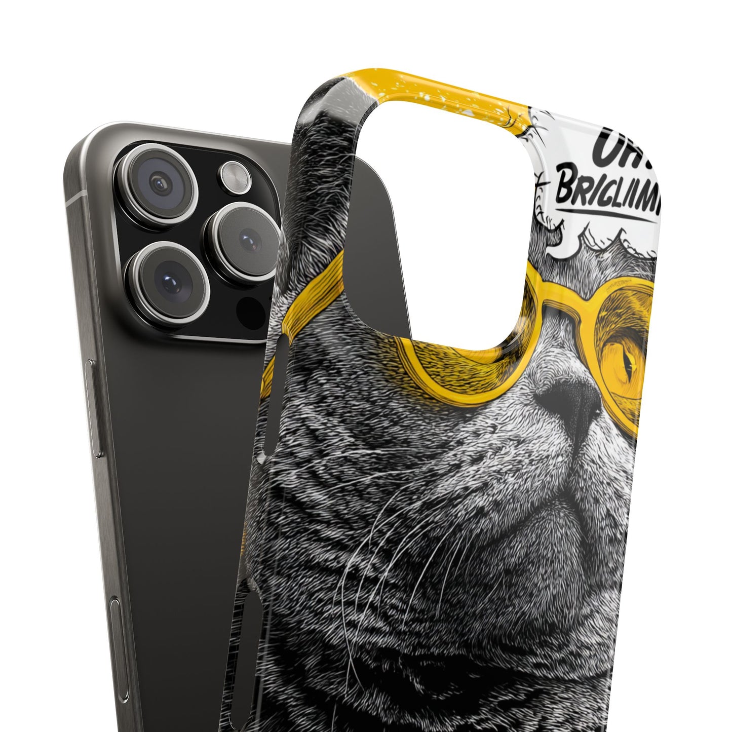 Playful Cat Snap Case - Quirky Phone Cover for Cat Lovers, Gift for Pet Enthusiasts, Funny Accessory for Any Occasion