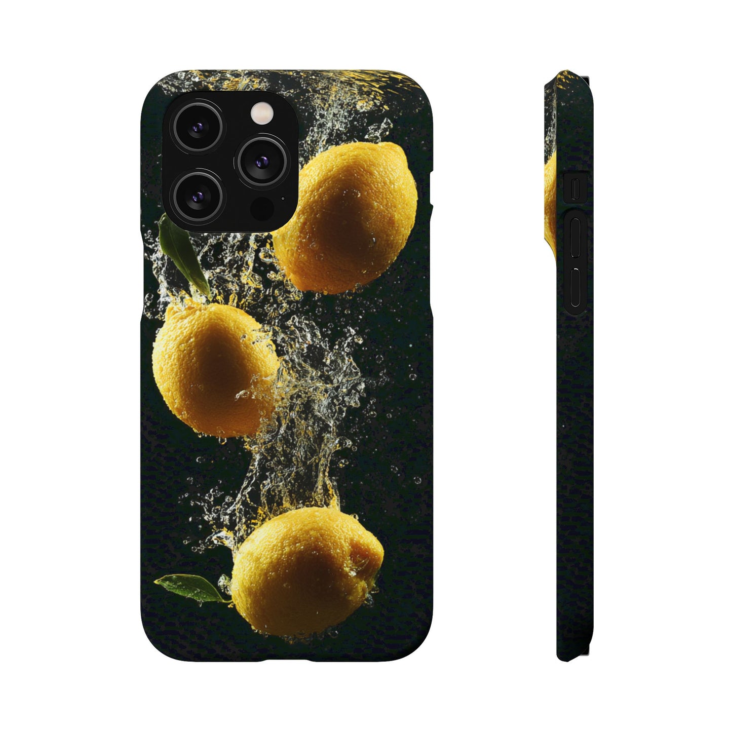 Lemon Splash Phone Case - Vibrant Snap Case, Fruit Lover Gift, Summer Vibes, Kitchen Decor, Unique Phone Accessories