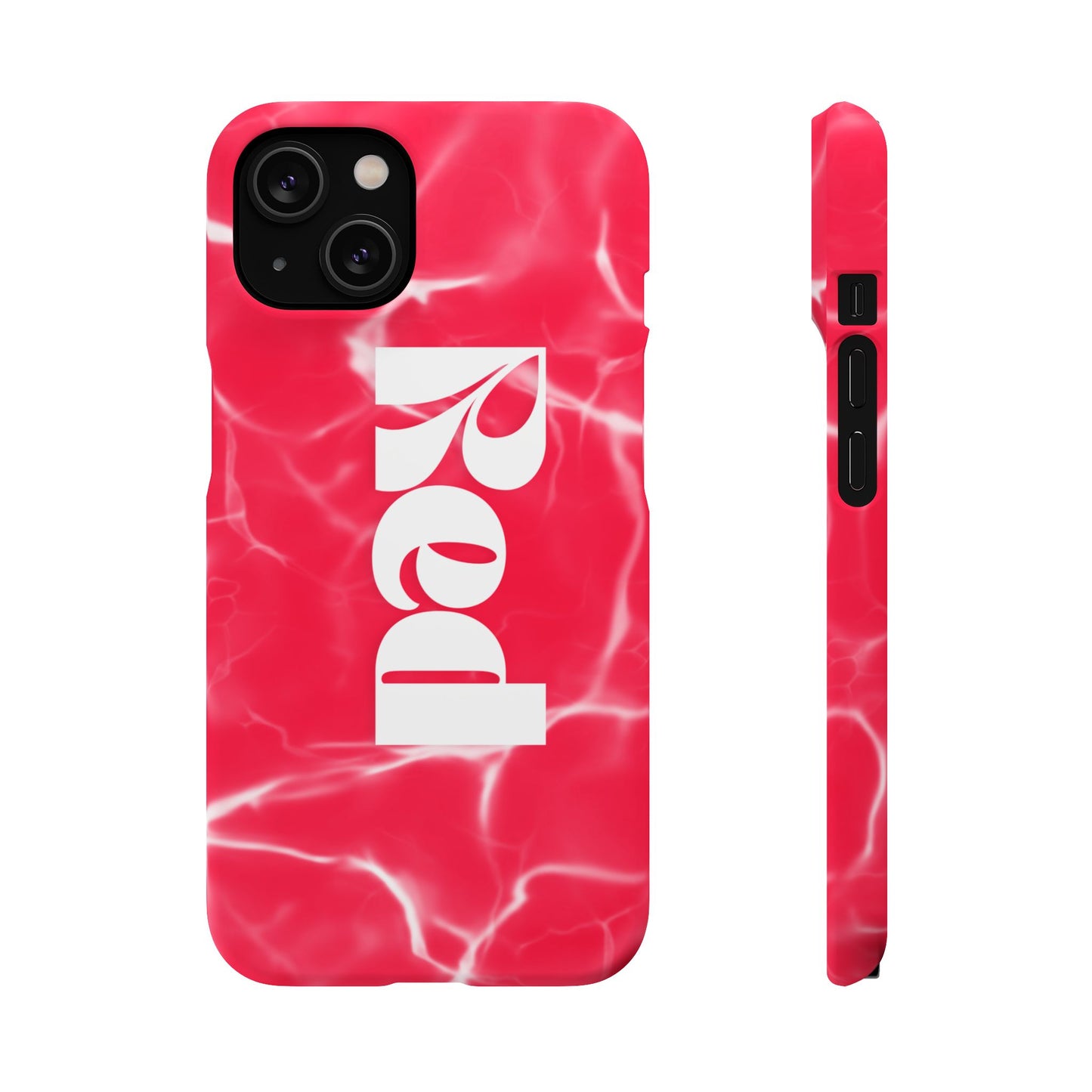 Vibrant Red Snap Case for iPhone, Trendy Phone Cover, Gift for Her, Summer Accessory, Stylish Tech Protection