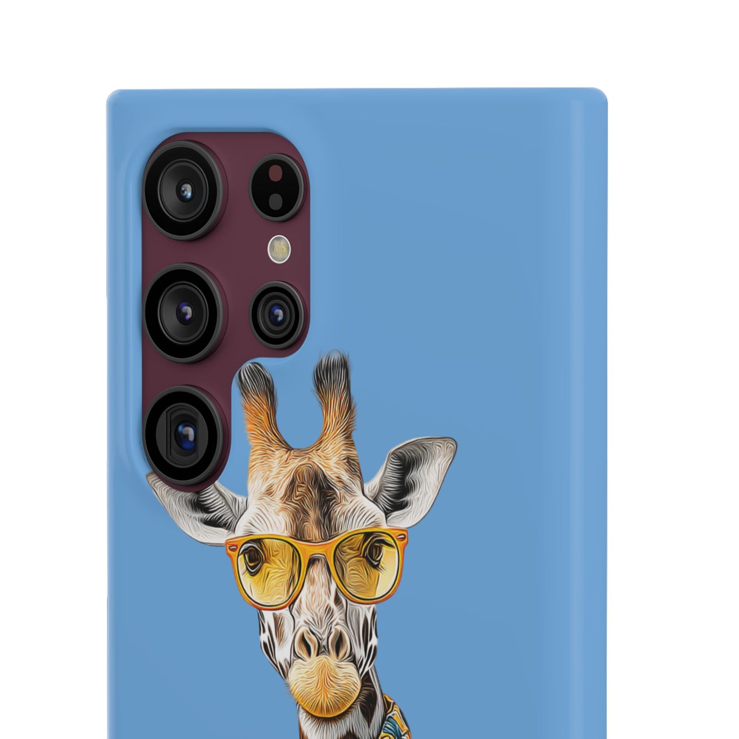 Giraffe Blue Snap Case Phone Cover for Animal Lover Iphone and Samsung models