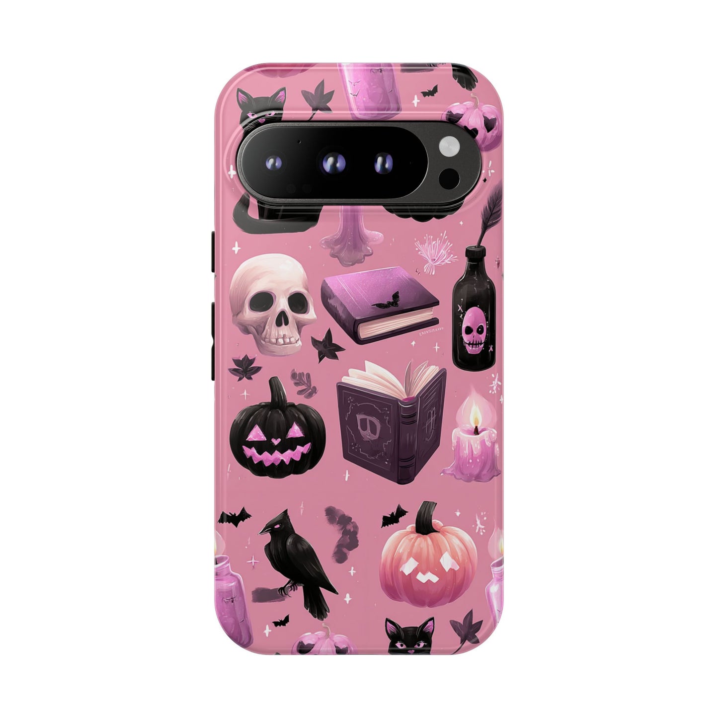 Spooky Phone Case - Halloween Design, Cute Costume Accessory, Fall Decor, Gift for Cat Lovers, Witchy Vibes, Trick or Treat