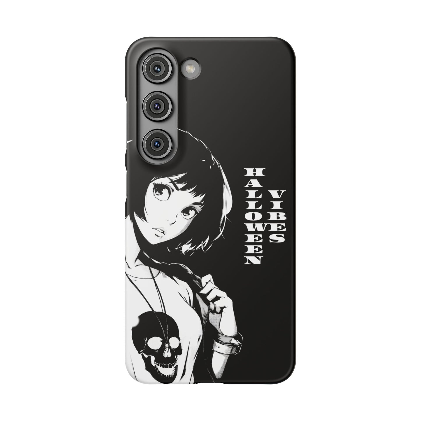 Halloween Vibes Snap Case Black and White Protective Phone Cover for iPhone and Samsung