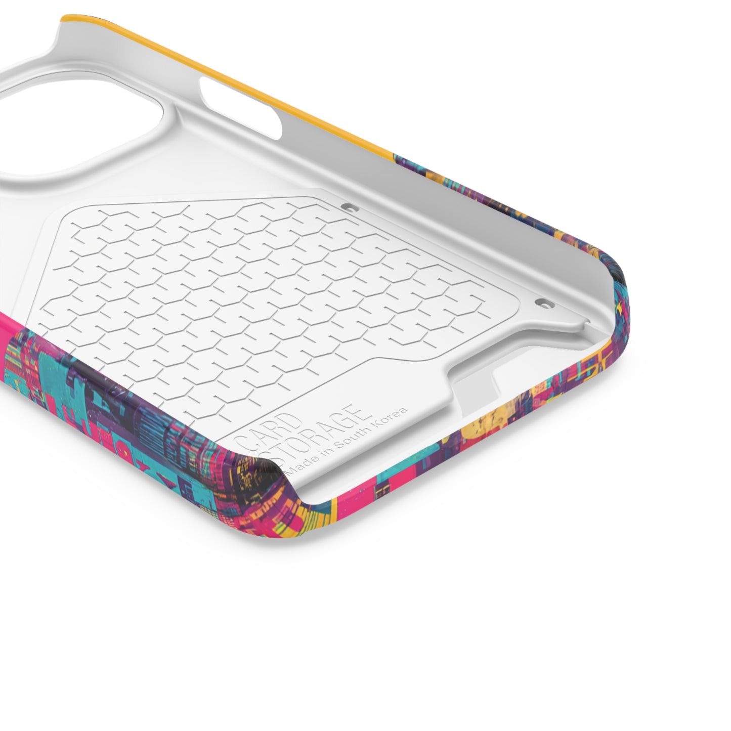 Vibrant Phone Case With Card Holder - Retro Style, Hip Hop Lover's Accessory, Colorful Gift, Music Enthusiast Essential, Unique Phone [...]