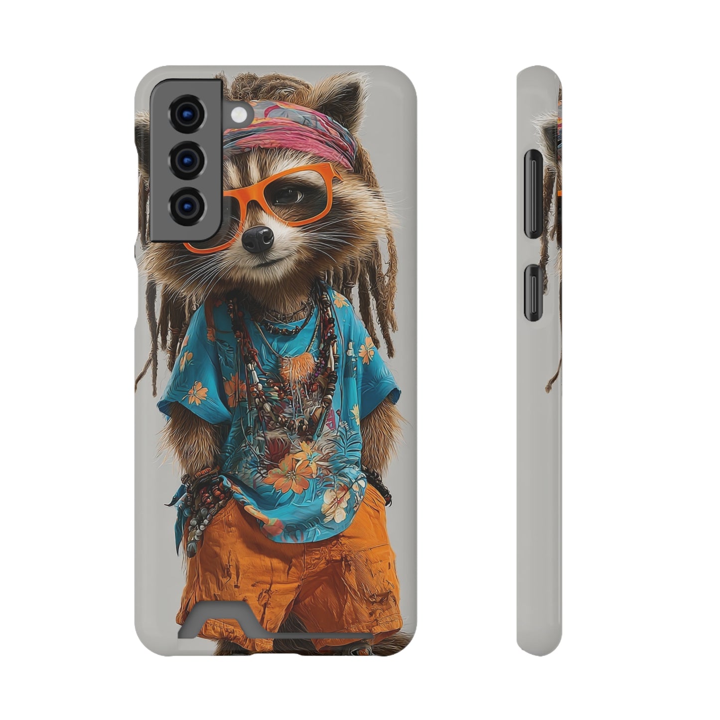 Boho Raccoon Phone Case with Card Holder, Cute Animal Phone Cover, Retro Stylish Phone Protector, Gifts for Animal Lovers, Trendy [...]