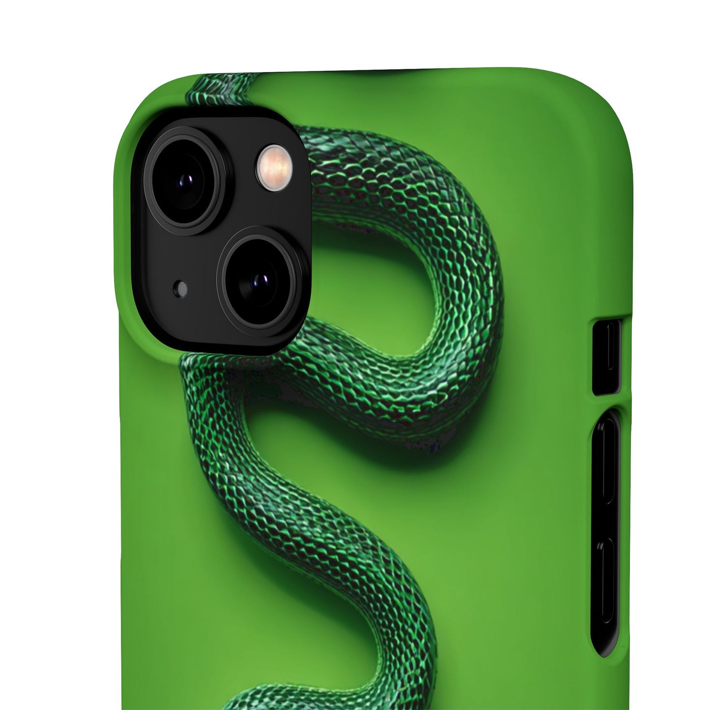 Green Snake Snap Case for iPhone, Stylish Phone Cover, Unique Gift, Trendy Accessory, Birthday, Nature Lover's Phone Case