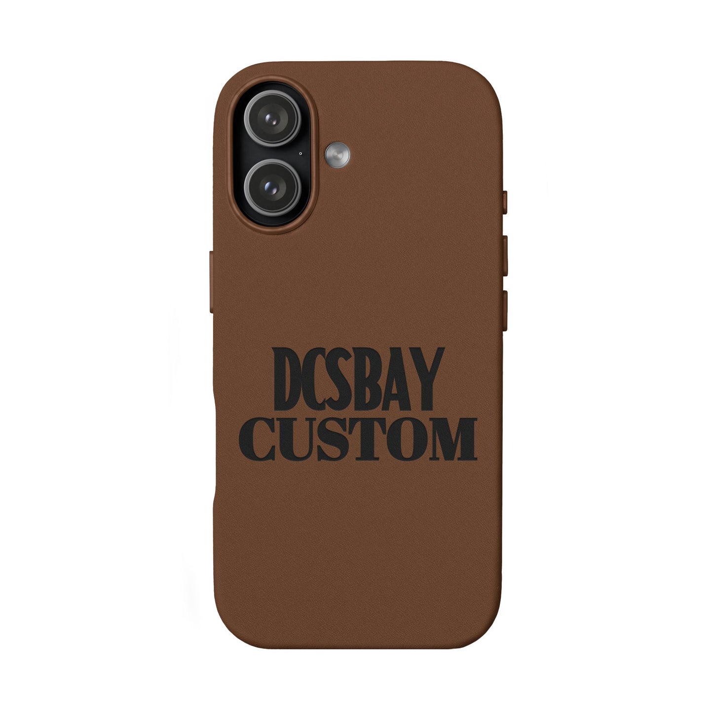 Engraved PU Leather Phone Case — Minimal Bear Silhouette