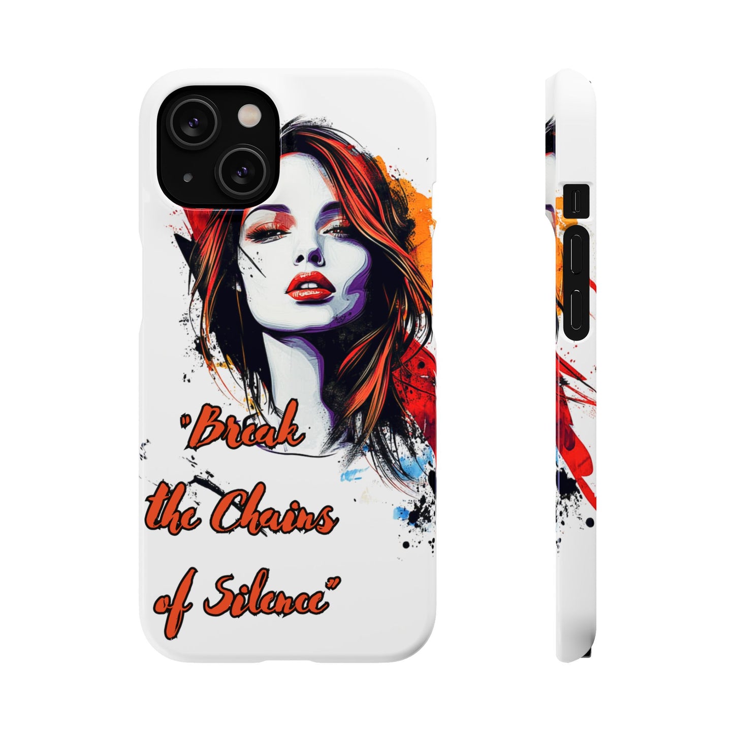 Empowering Art Snap Cases, Phone Cover, Break the Chains of Silence, Unique Gift, Inspirational Tech Accessories