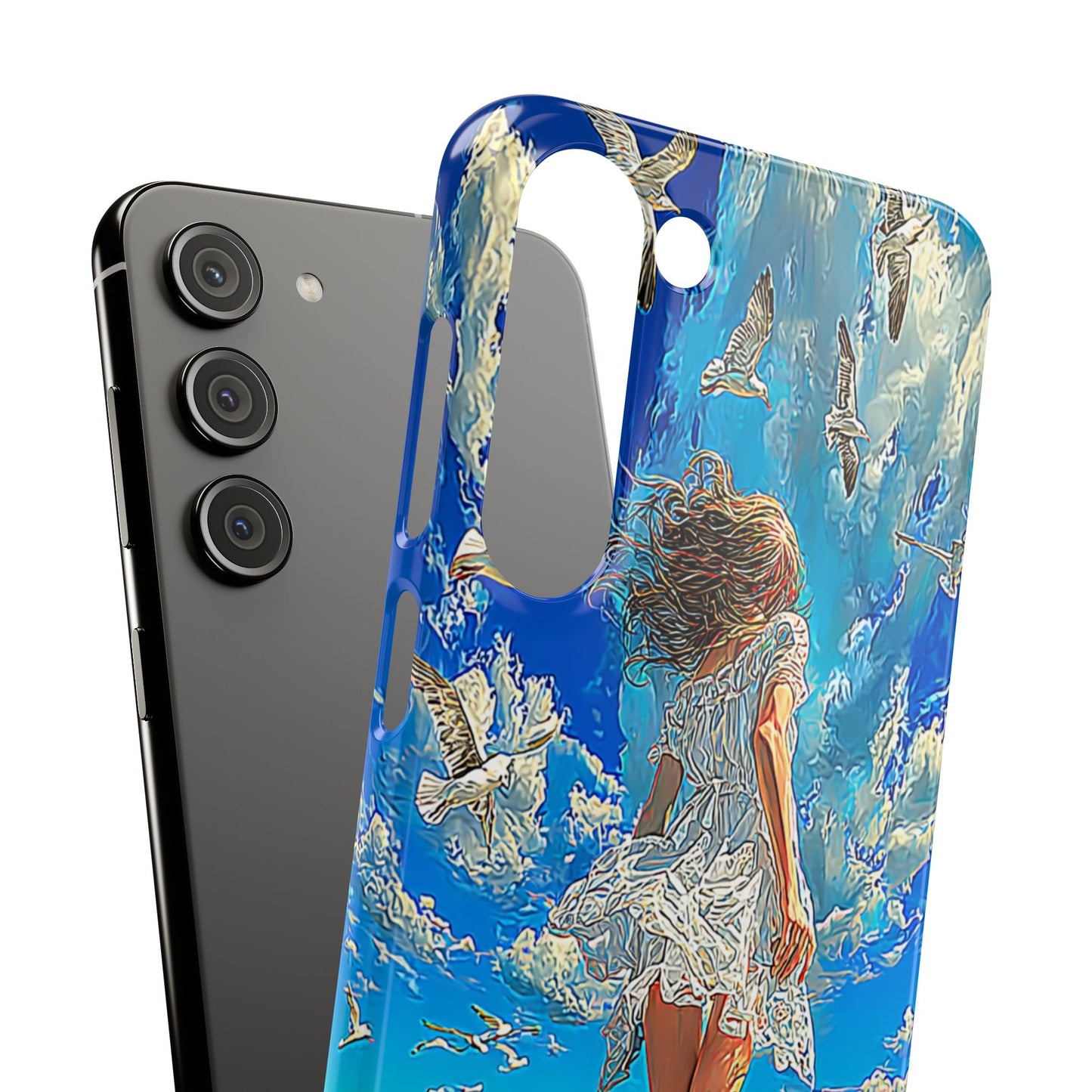Dreamy Seaside Snap Case, Ocean Waves Phone Cover, Summer Vibe Gift, Cute Aesthetic Accessory, Beach Lover Case