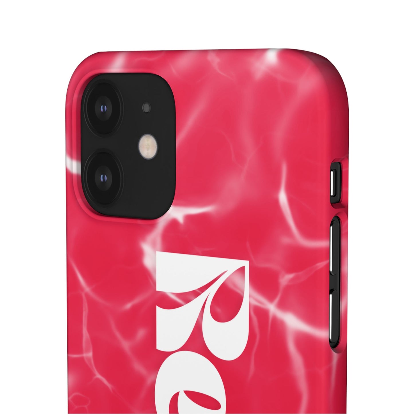 Vibrant Red Snap Case for iPhone, Trendy Phone Cover, Gift for Her, Summer Accessory, Stylish Tech Protection