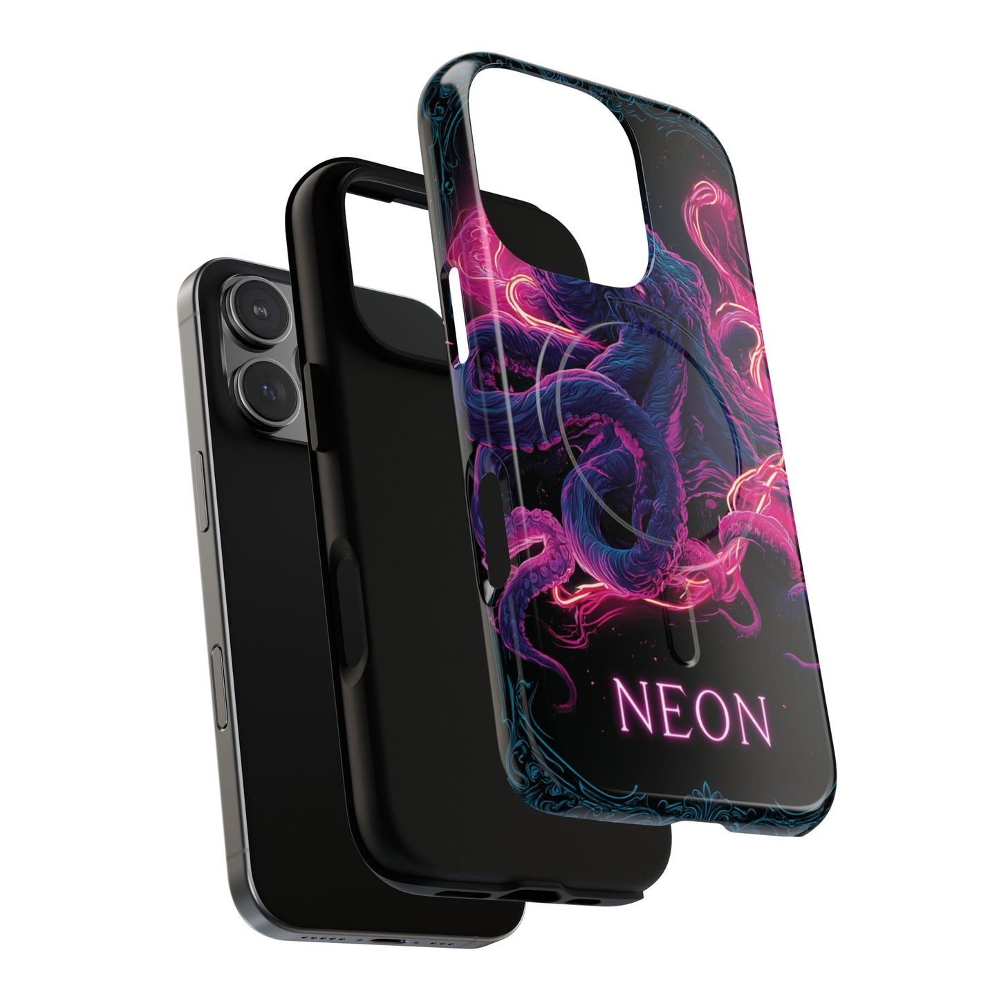 Neon Octopus Phone Case — Tough Magnetic Protective Cover