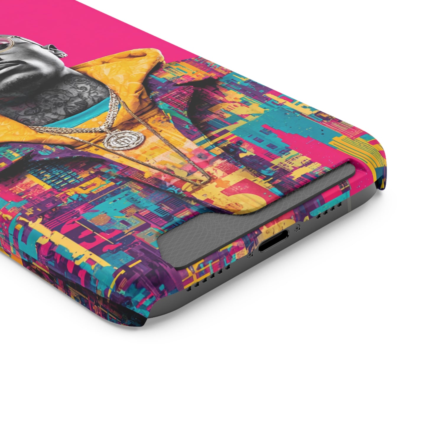Vibrant Phone Case With Card Holder - Retro Style, Hip Hop Lover's Accessory, Colorful Gift, Music Enthusiast Essential, Unique Phone [...]